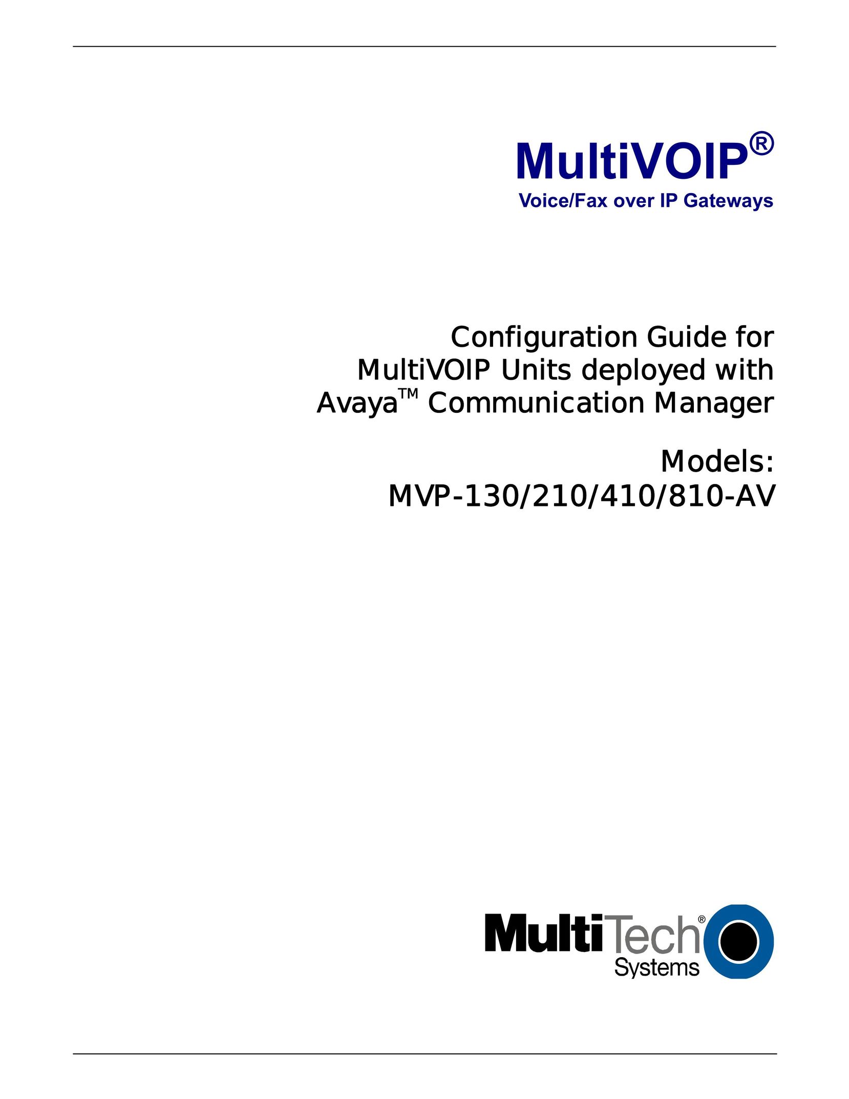 Multi-Tech Systems MVP103 IP Phone User Manual