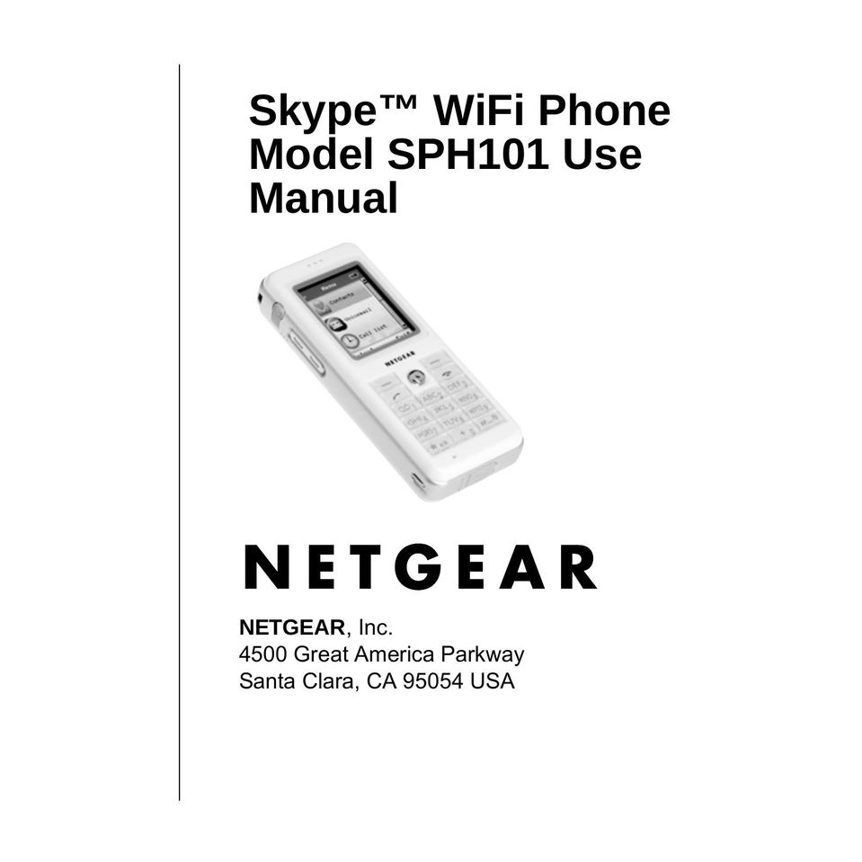 NETGEAR SPH101 IP Phone User Manual