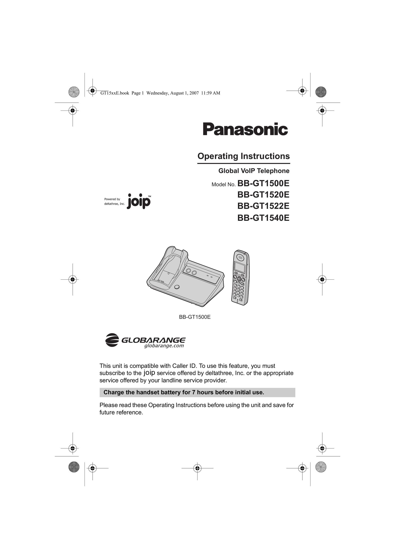 Panasonic BB-GT1540E IP Phone User Manual