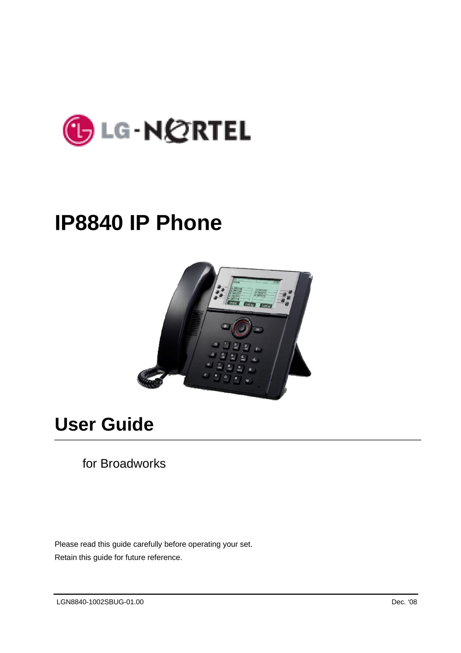 Panasonic IP8840 IP Phone User Manual