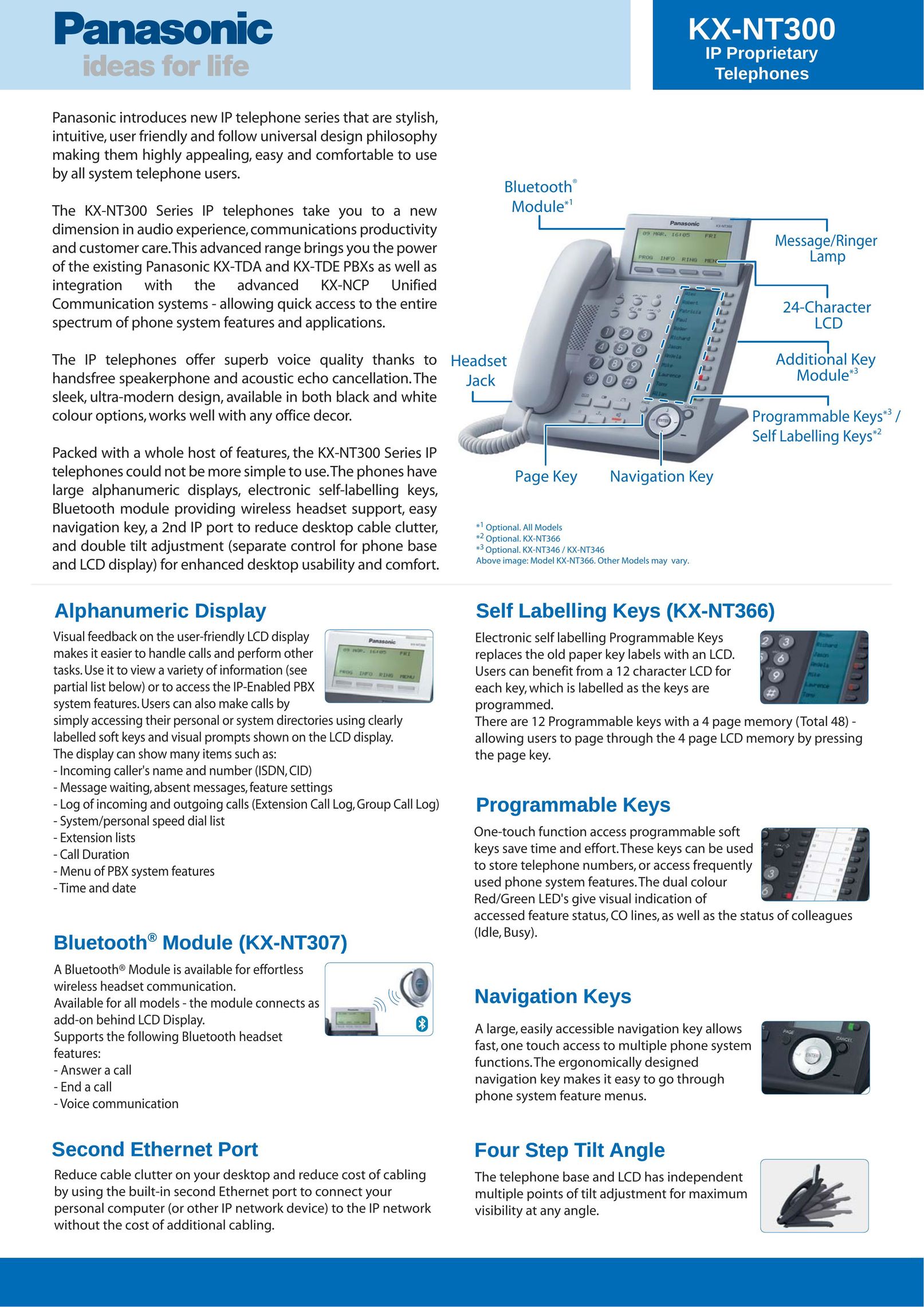 Panasonic KX-NT300 IP Phone User Manual