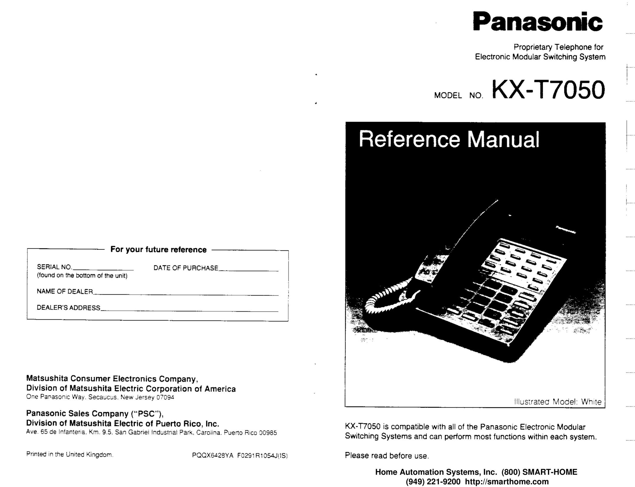 Panasonic KX-T7050 IP Phone User Manual