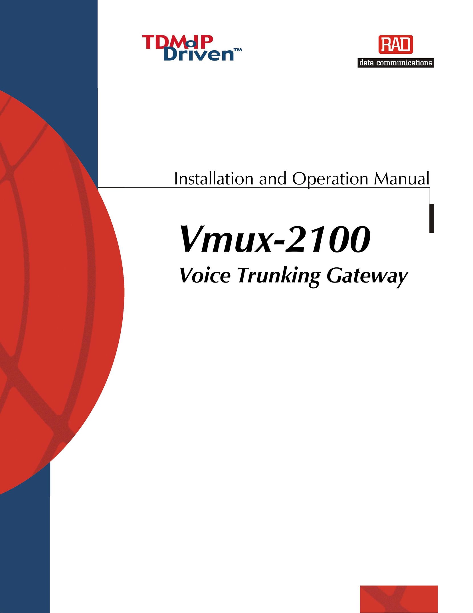RAD Data comm Vmux-2100 Voice Trunking Gateway IP Phone User Manual