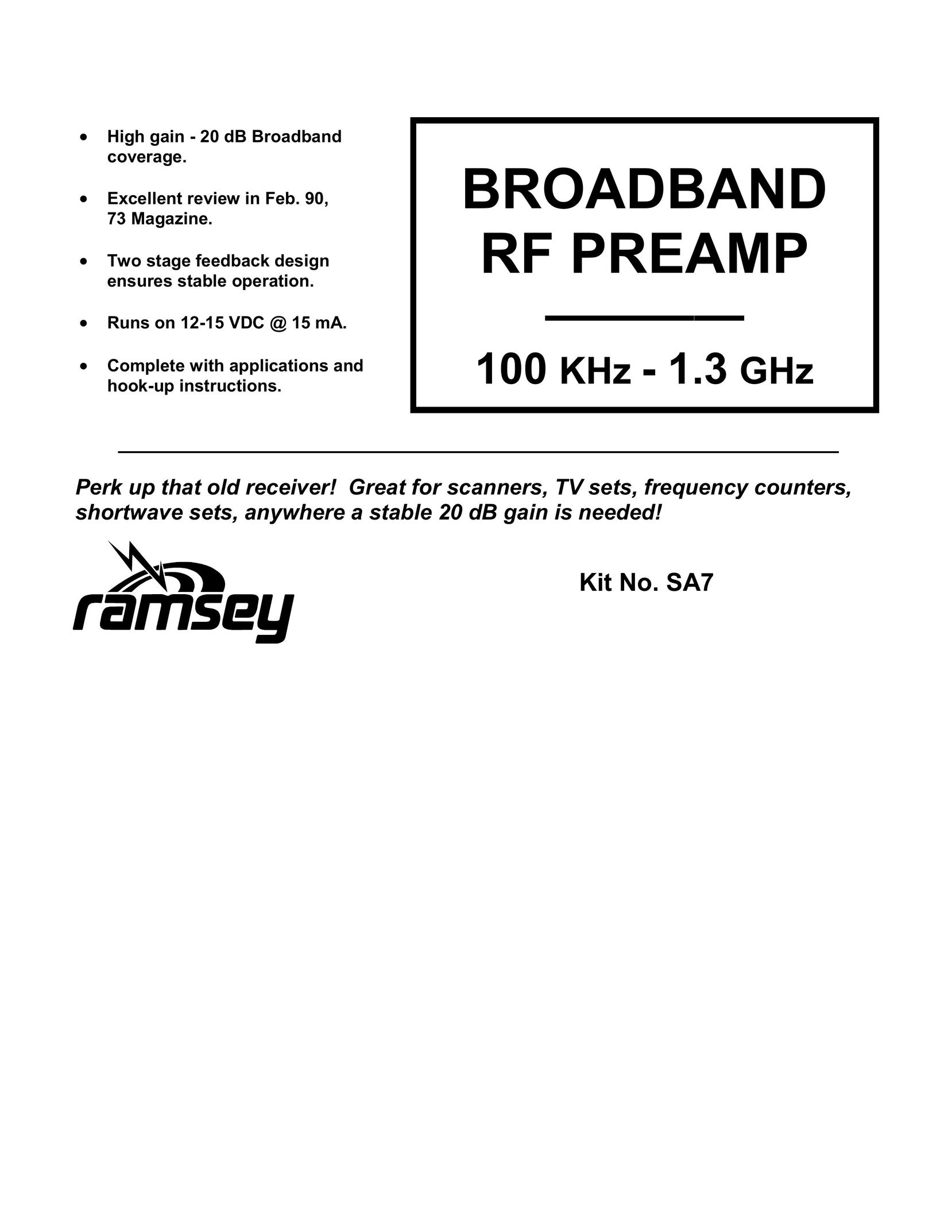 Ramsey Electronics SA7 IP Phone User Manual