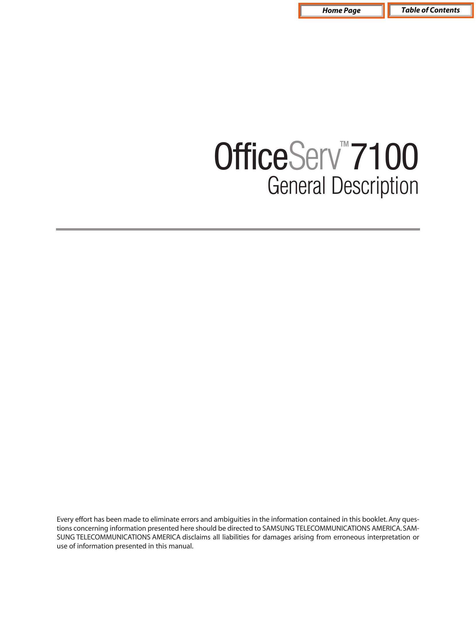 Samsung 7100 IP Phone User Manual