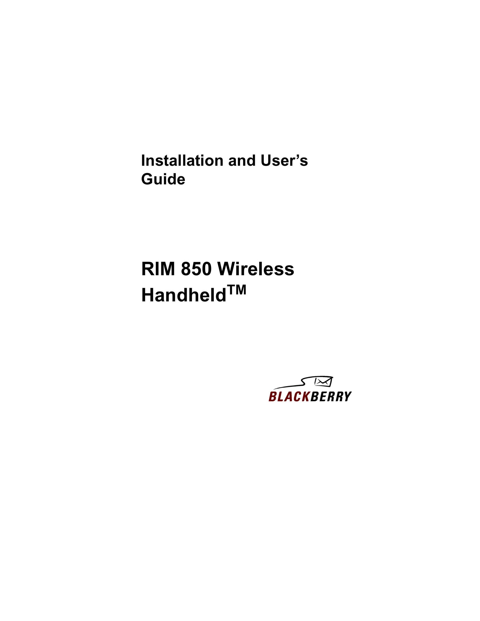 Radio Shack RIM 850 Pager User Manual