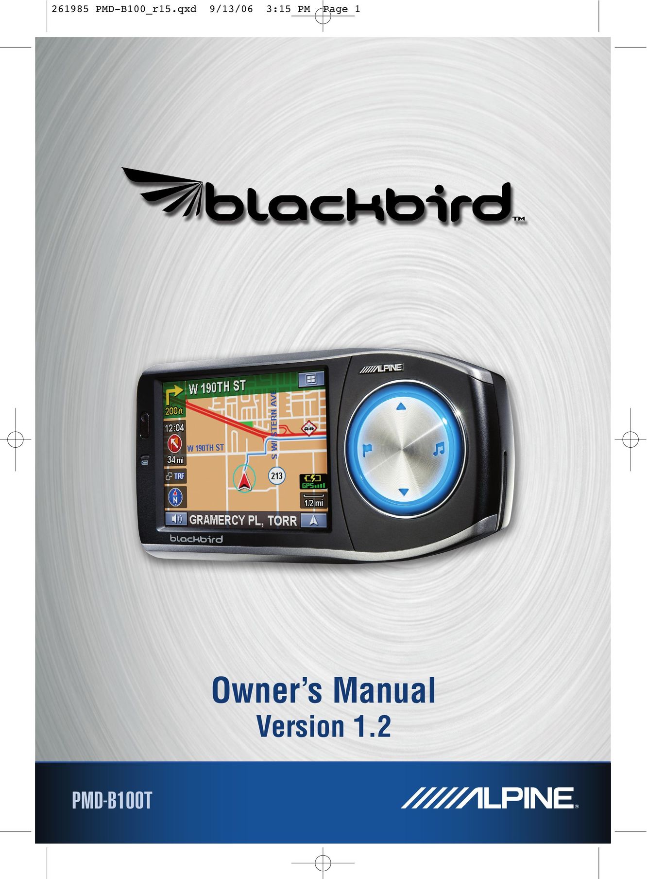 Alpine PMD-B100T PDAs & Smartphones User Manual