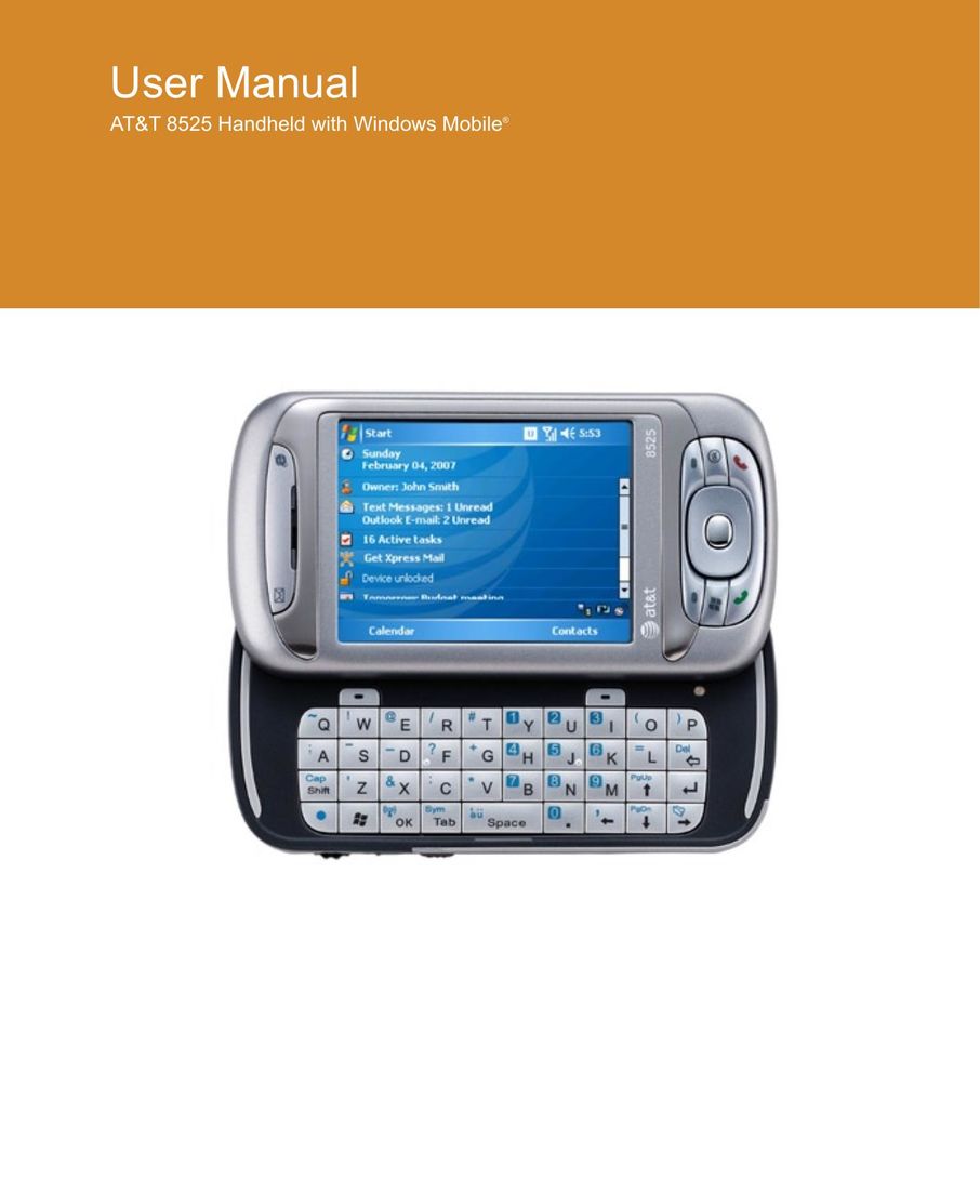 AT&T 8525 PDAs & Smartphones User Manual