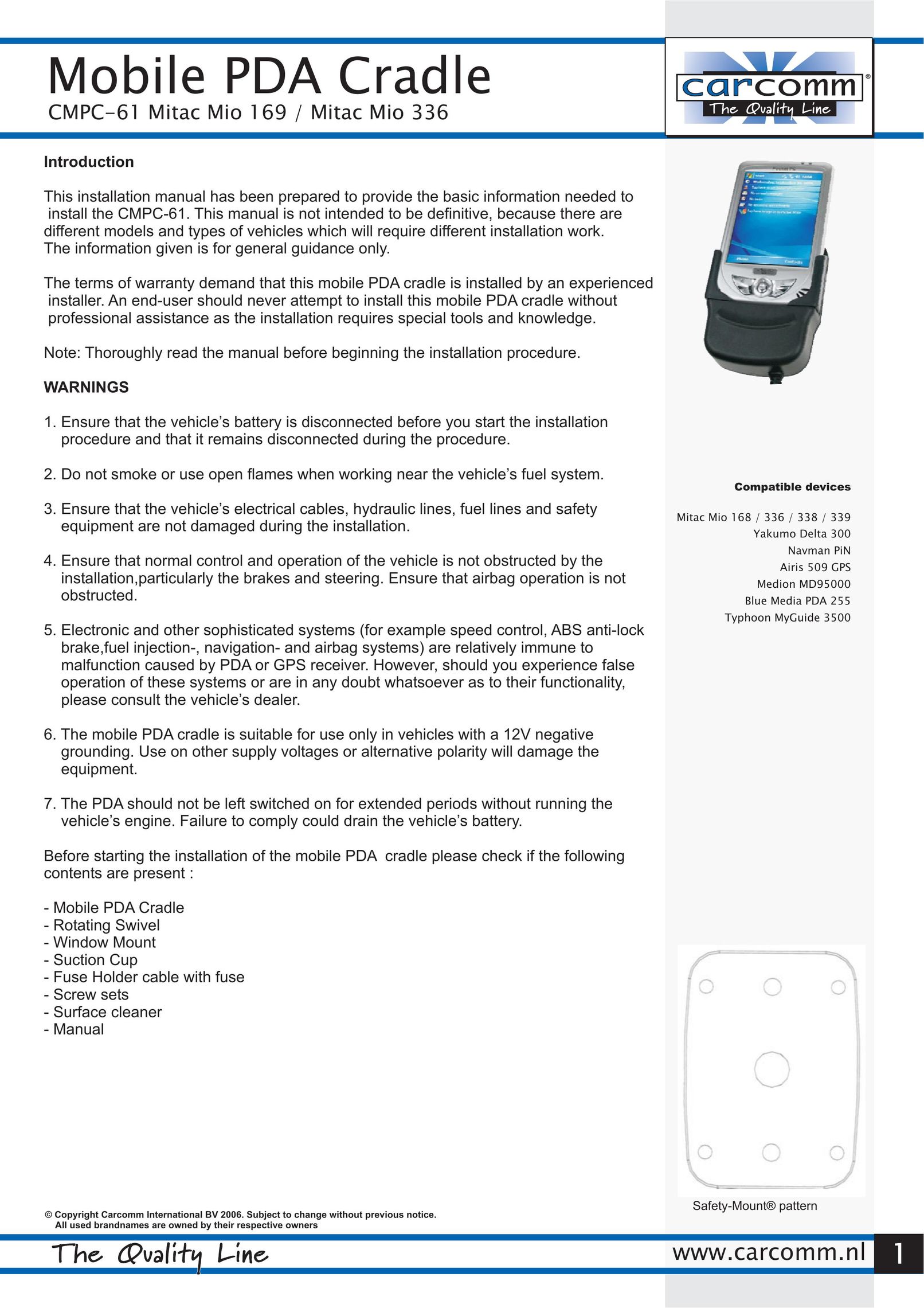 Carcomm 169 PDAs & Smartphones User Manual