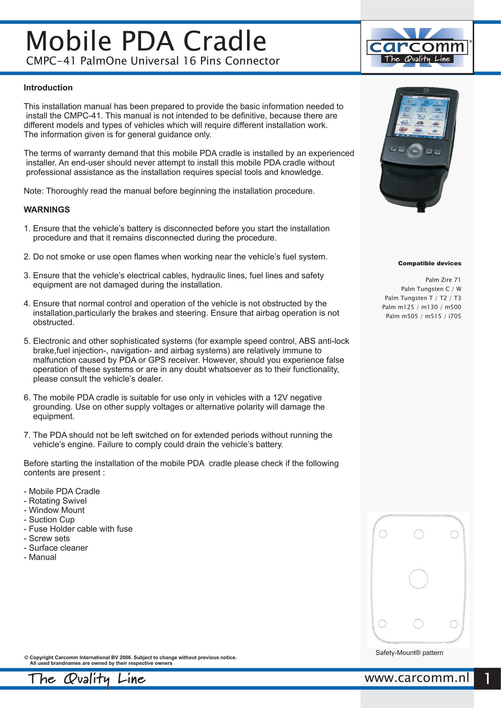 Carcomm CMPC-41 PDAs & Smartphones User Manual