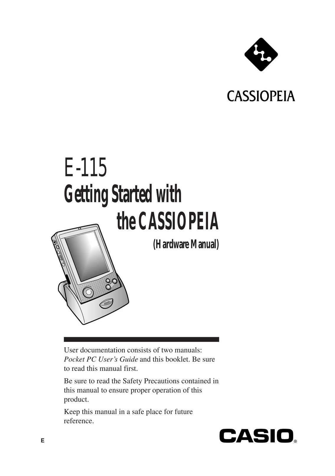 Casio E-115 PDAs & Smartphones User Manual