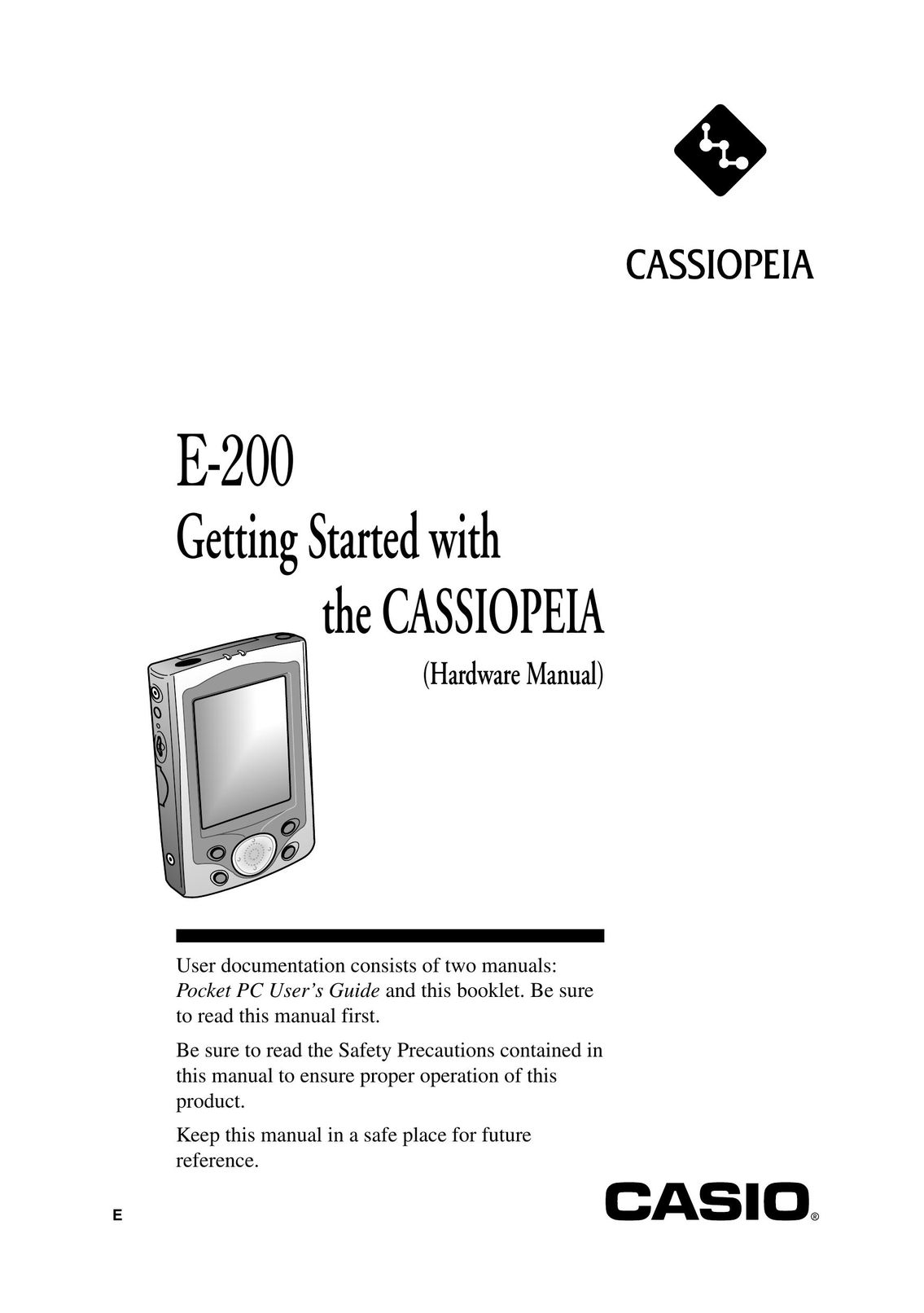 Casio E-200 PDAs & Smartphones User Manual