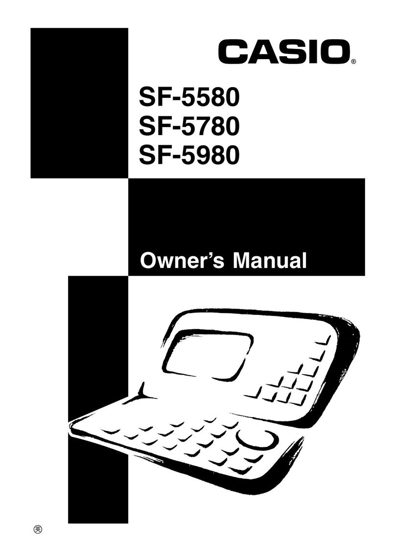 Casio SF-5580 PDAs & Smartphones User Manual