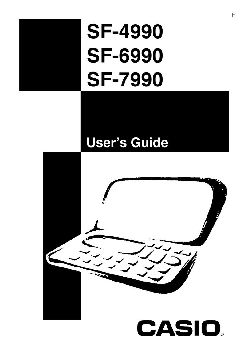 Casio SF-7990 PDAs & Smartphones User Manual