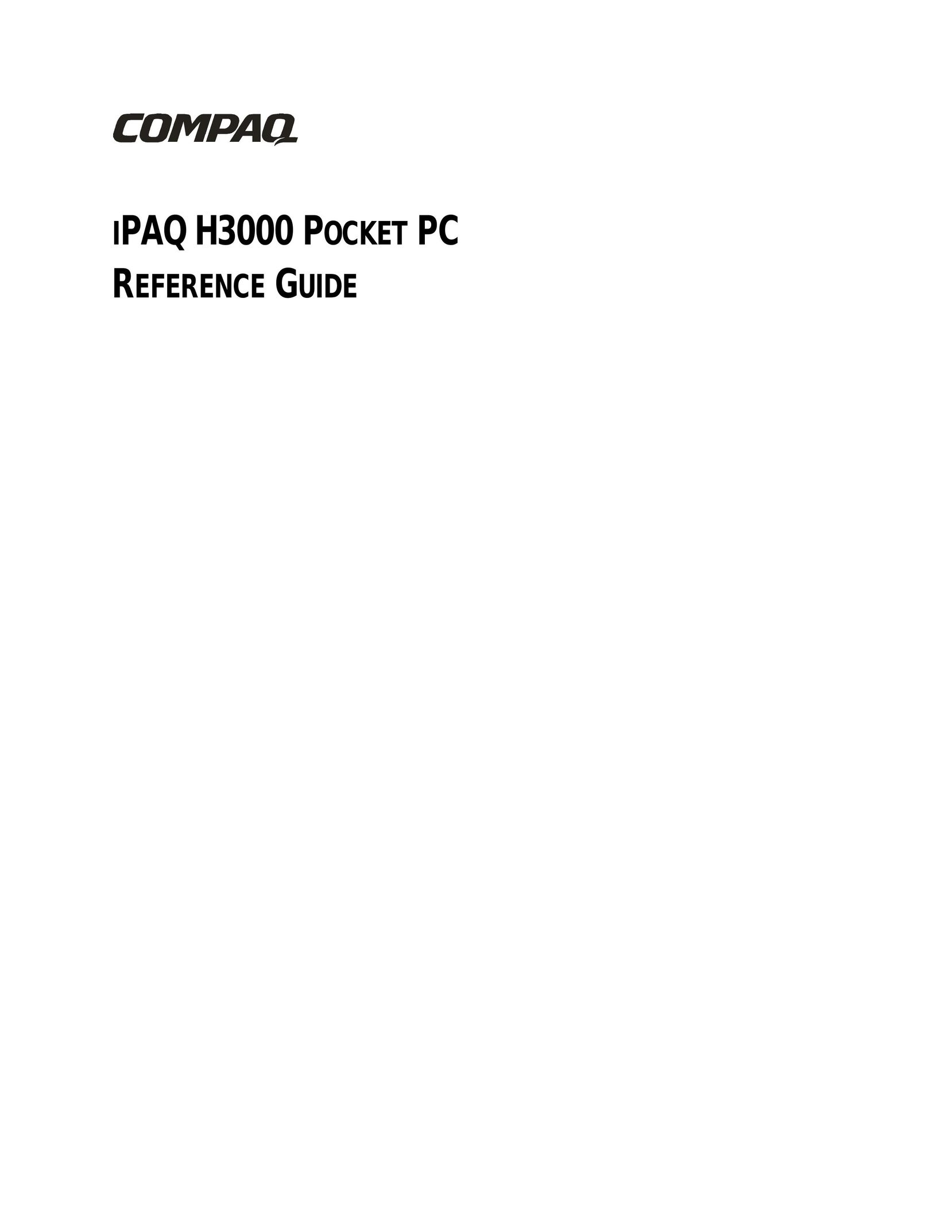 Compaq iPAQ H3000 PDAs & Smartphones User Manual
