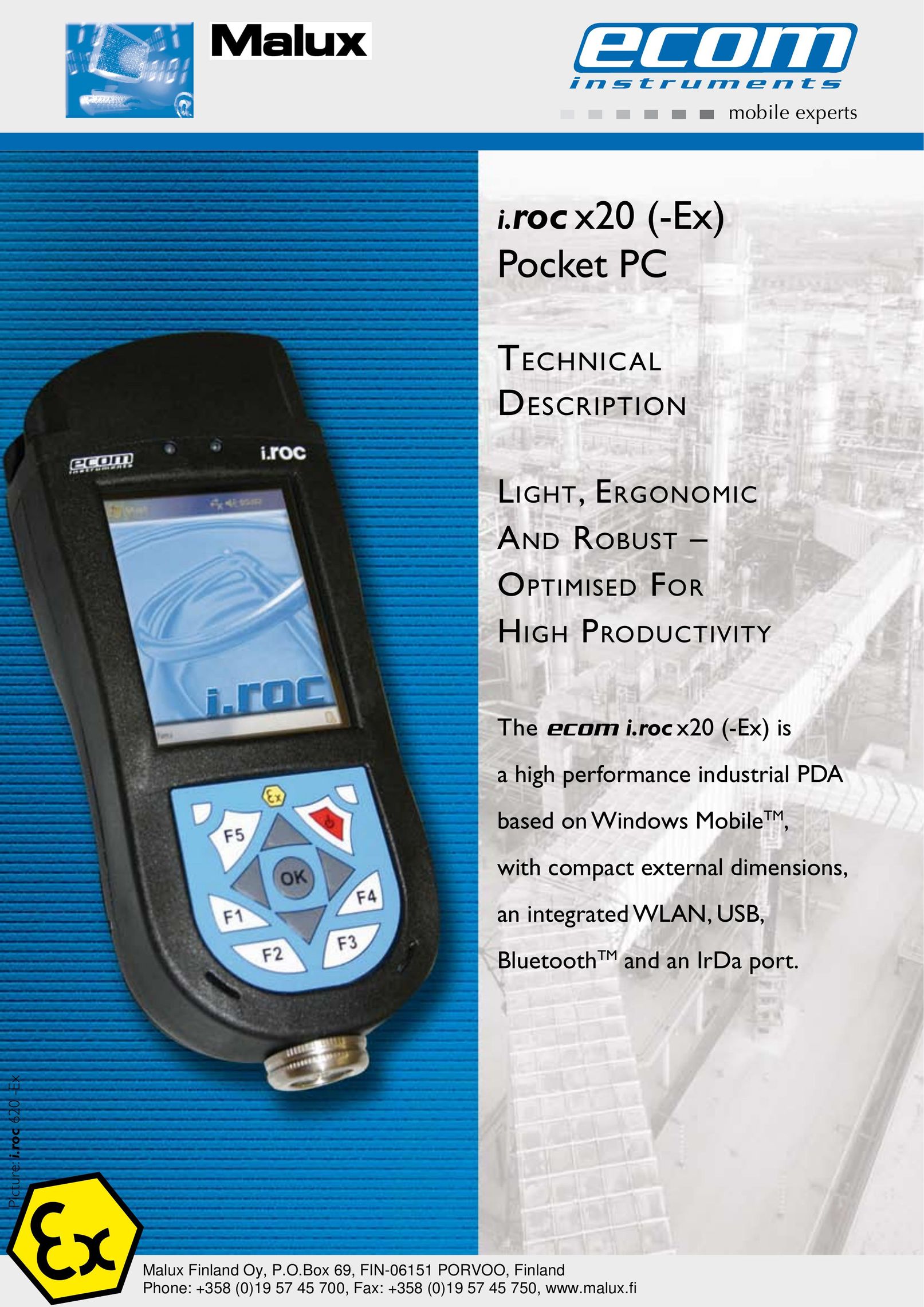 Ecom Instruments 520 -Ex PDAs & Smartphones User Manual