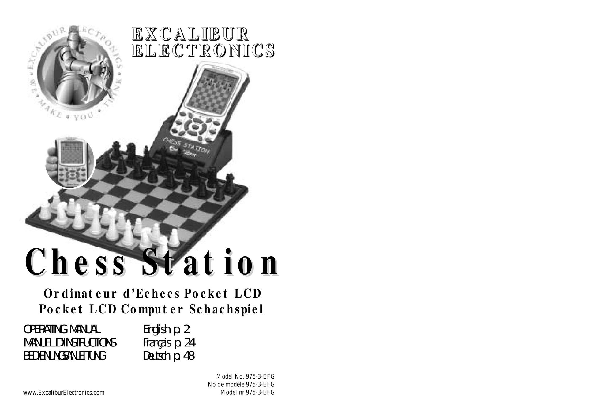Excalibur electronic 975-3-EFG PDAs & Smartphones User Manual