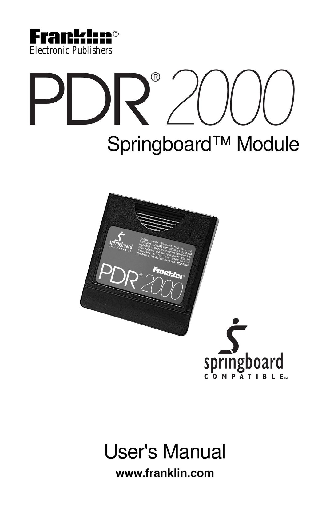 Franklin PDR 2000 PDAs & Smartphones User Manual