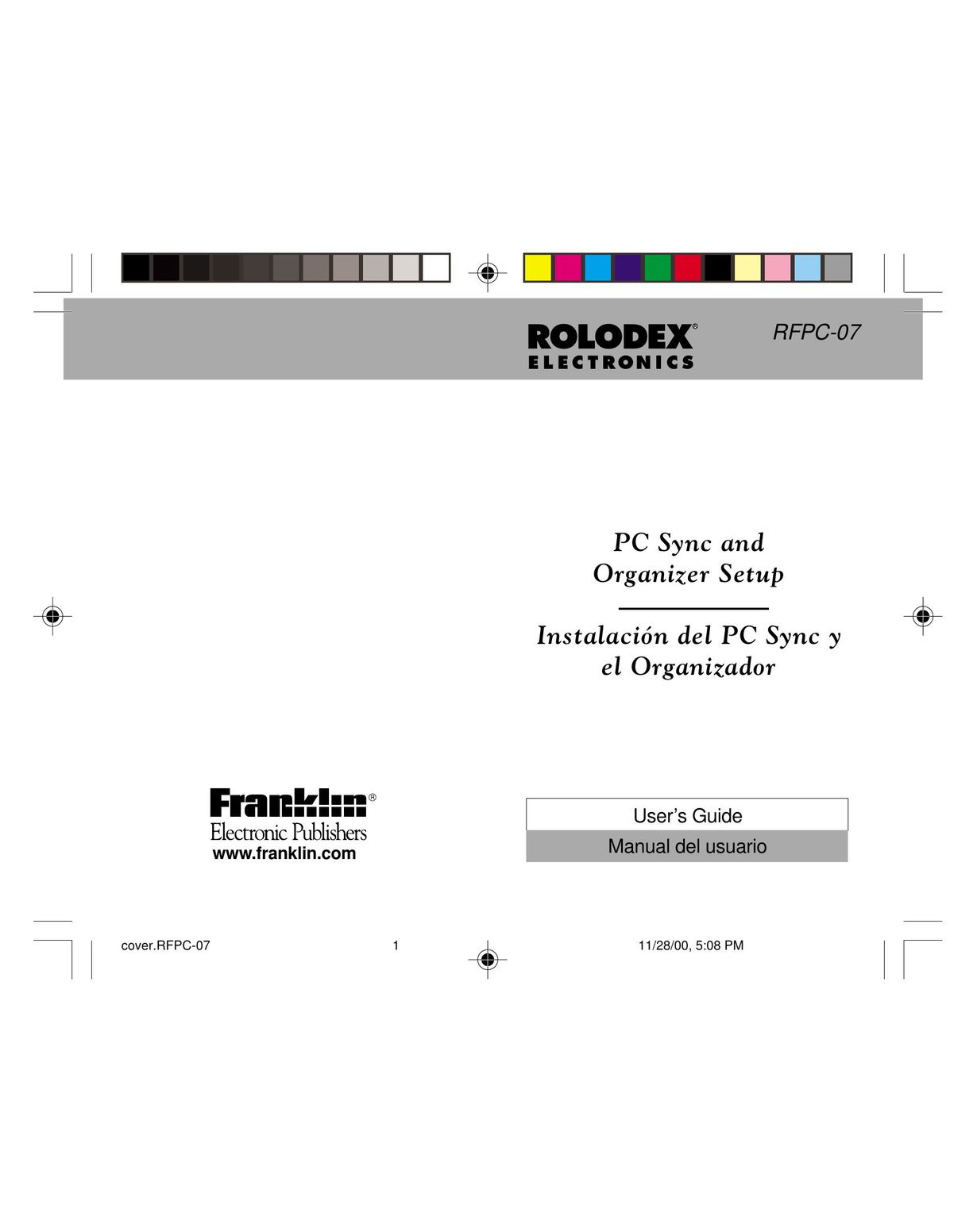 Franklin RFPC-07 PDAs & Smartphones User Manual