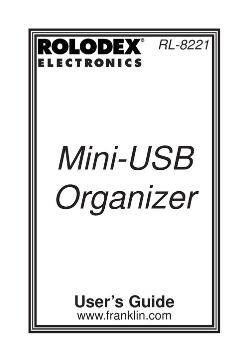 Franklin RL-8221 PDAs & Smartphones User Manual