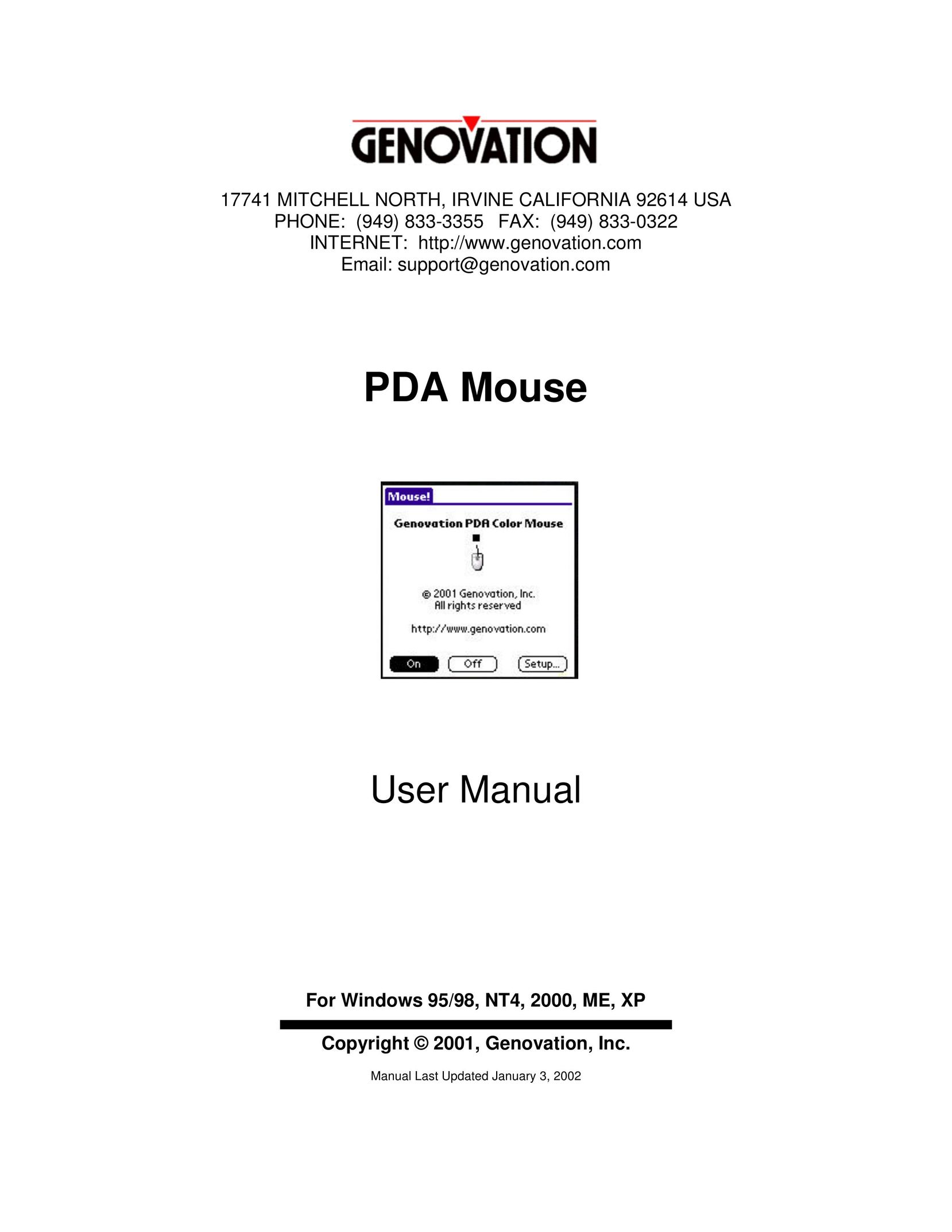 Handspring PDA Mouse PDAs & Smartphones User Manual