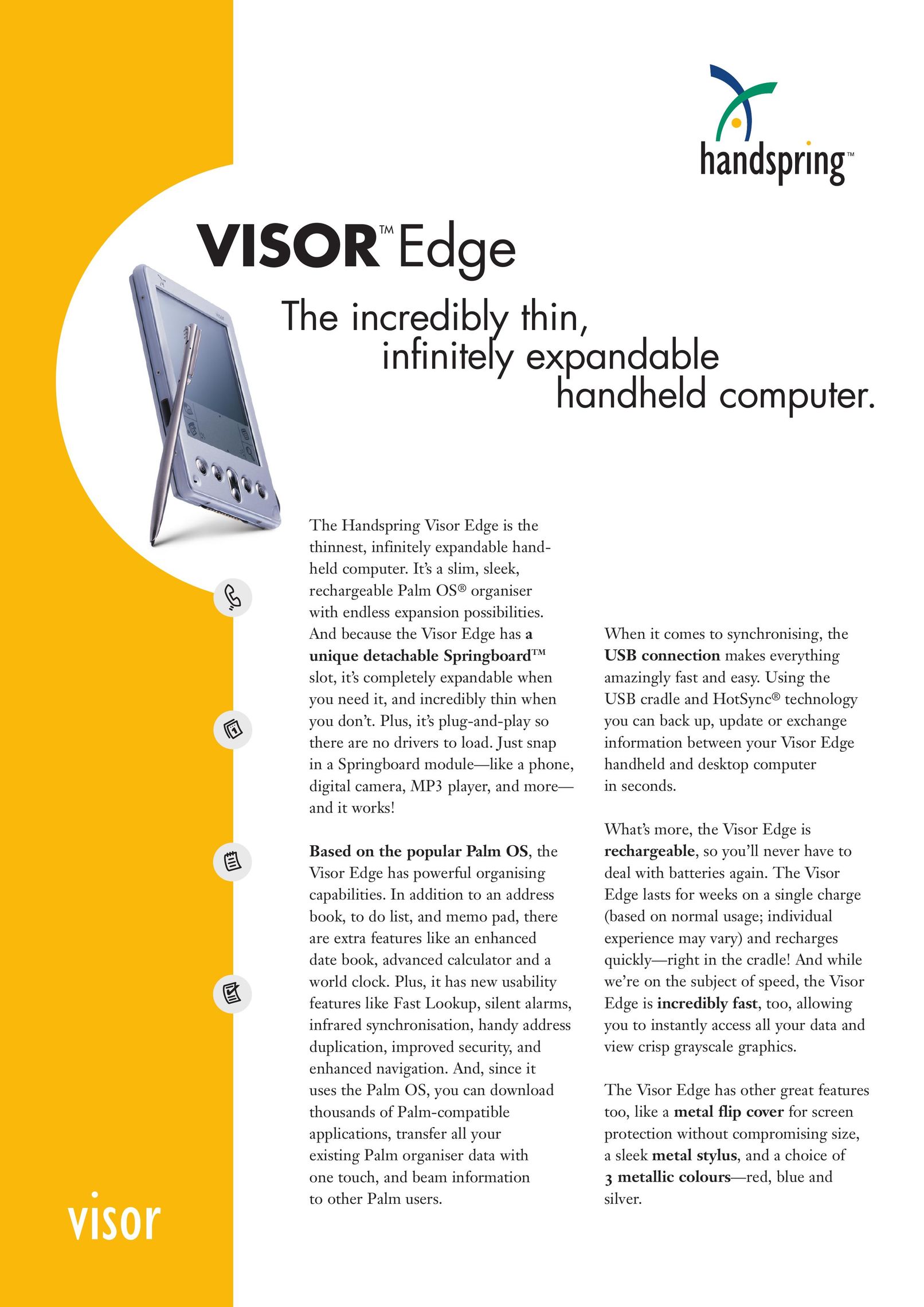 Handspring Visor Edge PDAs & Smartphones User Manual