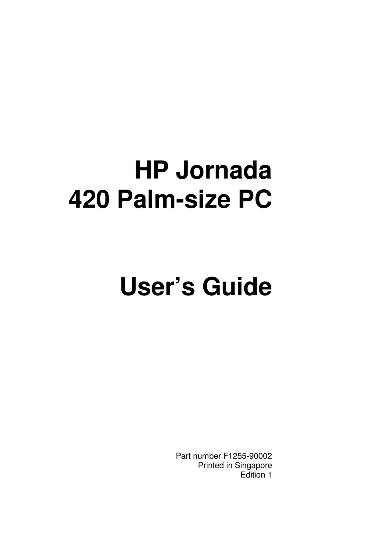 HP (Hewlett-Packard) 420 PDAs & Smartphones User Manual