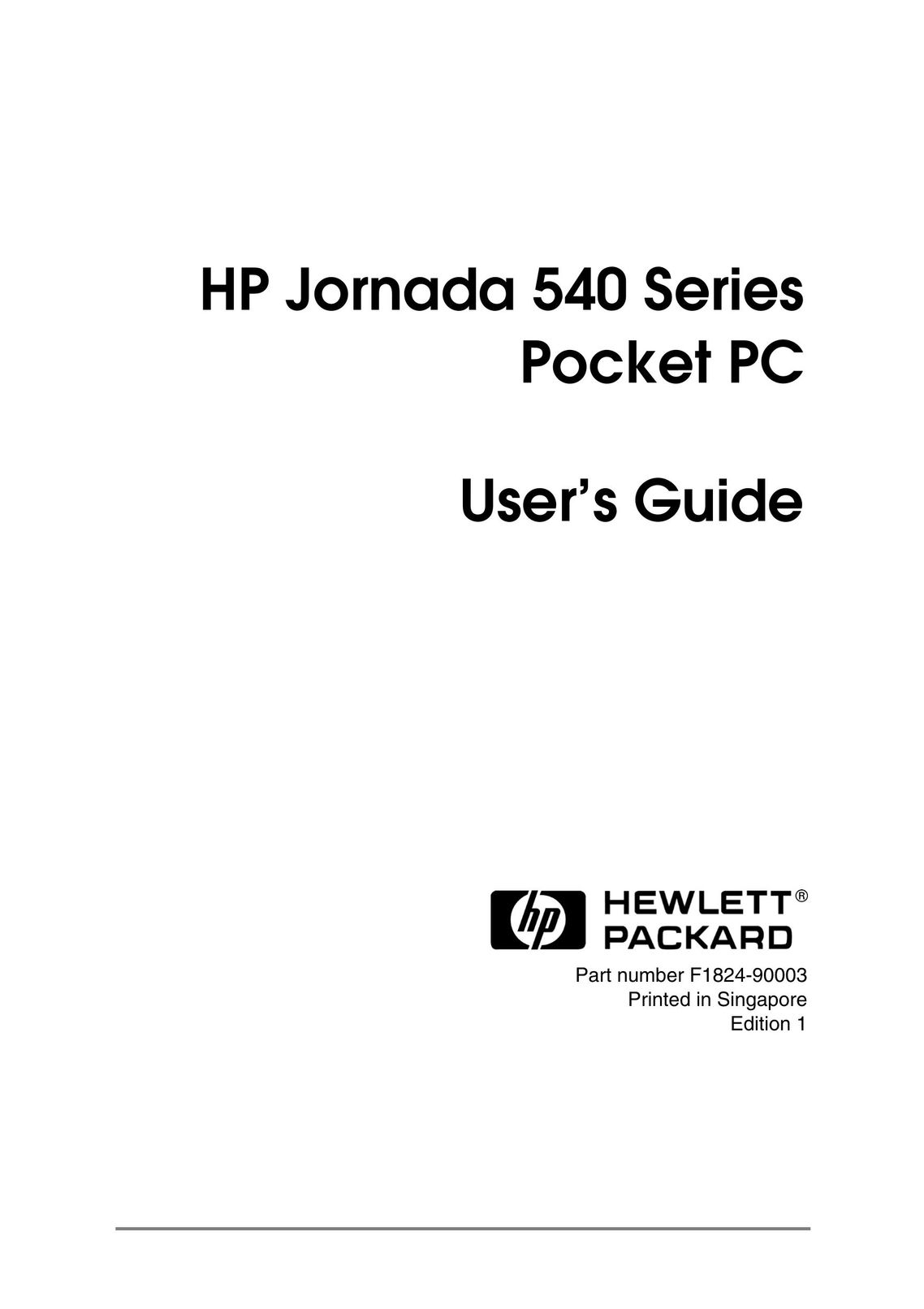 HP (Hewlett-Packard) 540 Series PDAs & Smartphones User Manual