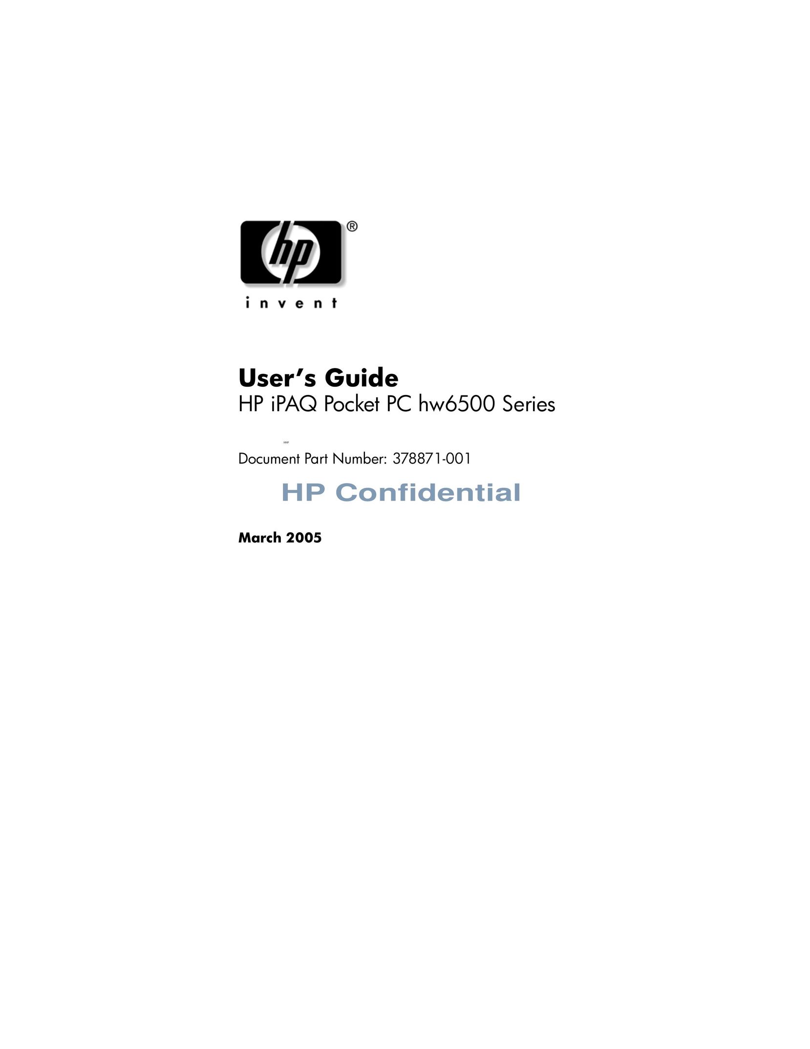 HP (Hewlett-Packard) 6500 Series PDAs & Smartphones User Manual