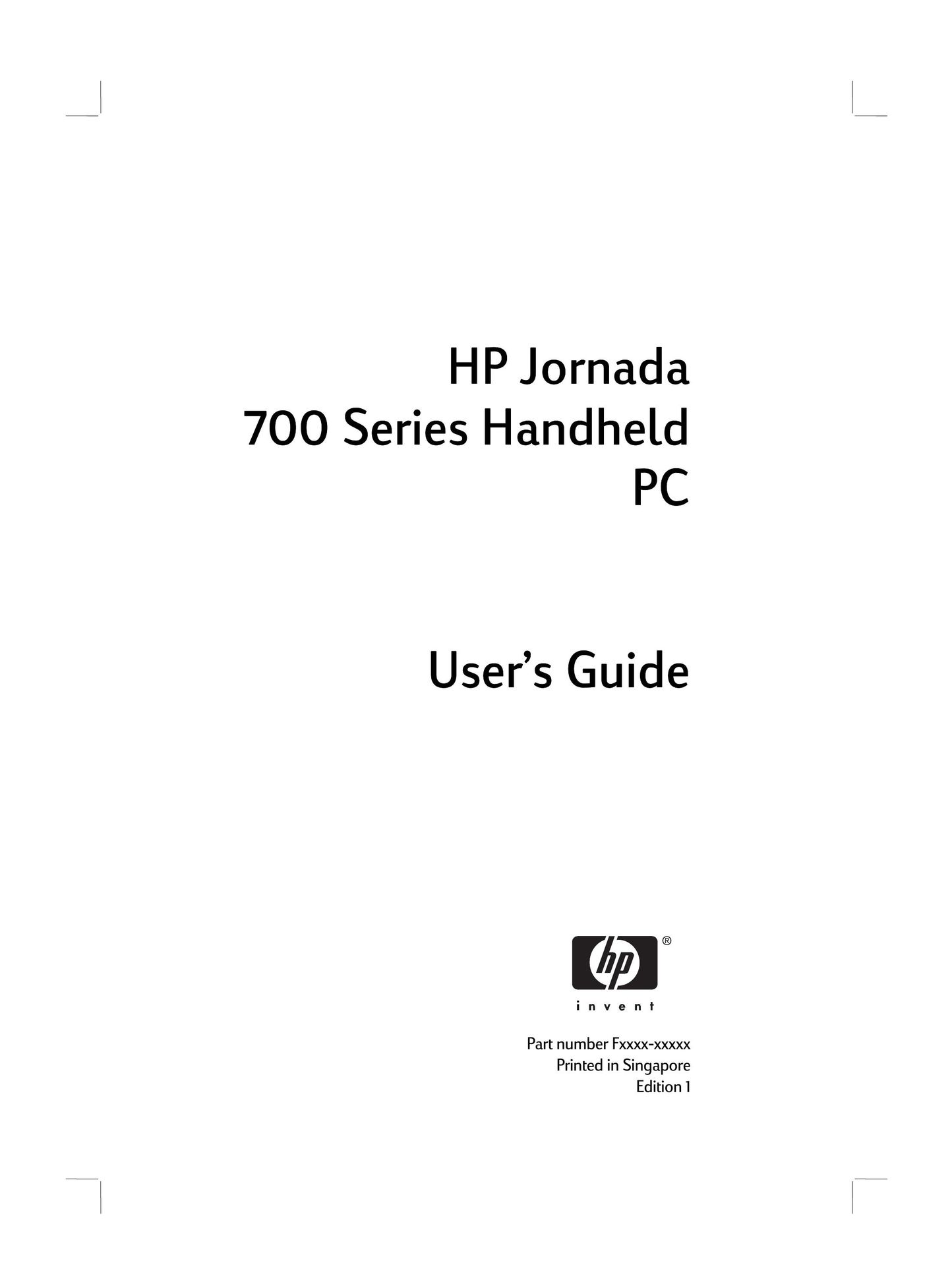 HP (Hewlett-Packard) 700 Series PDAs & Smartphones User Manual