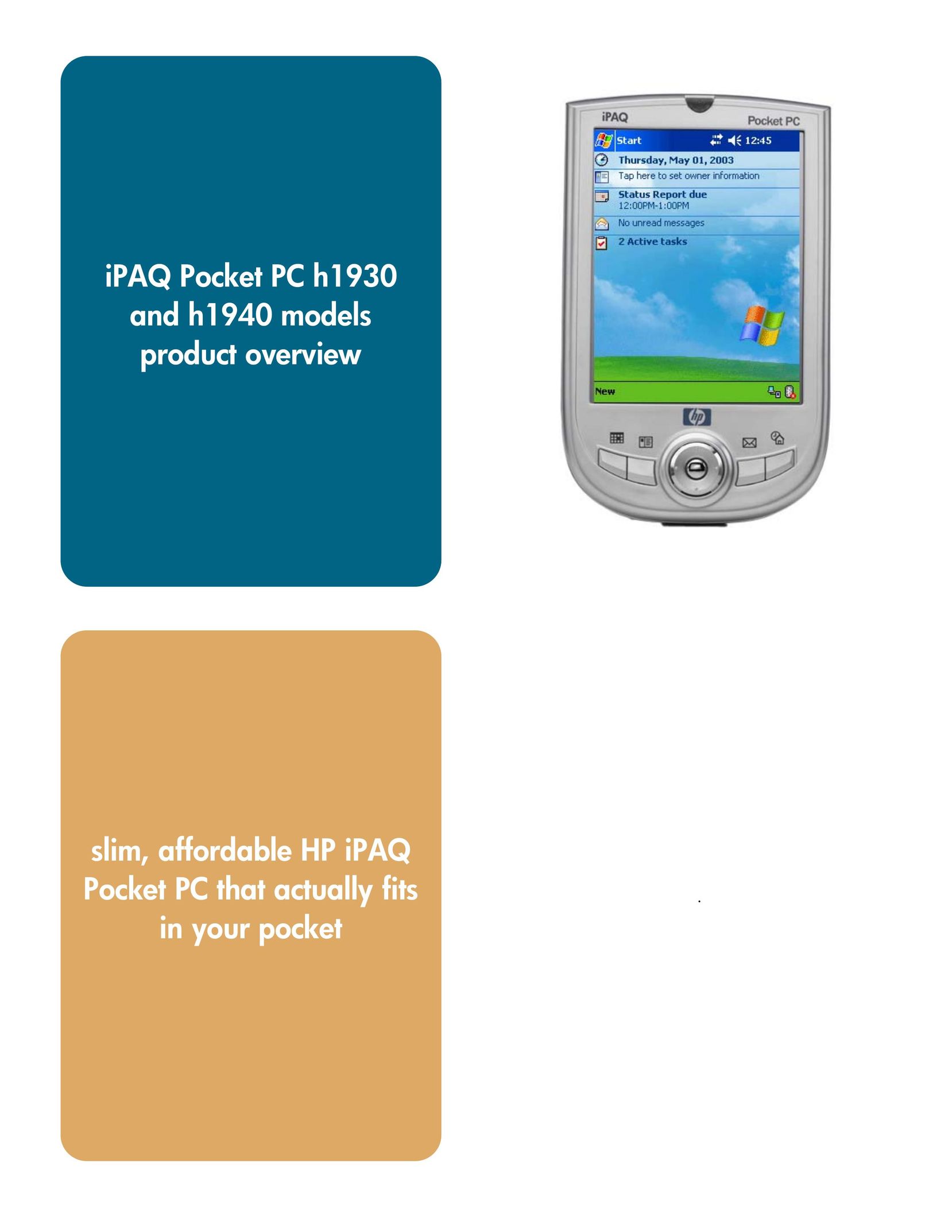 HP (Hewlett-Packard) H1940 PDAs & Smartphones User Manual
