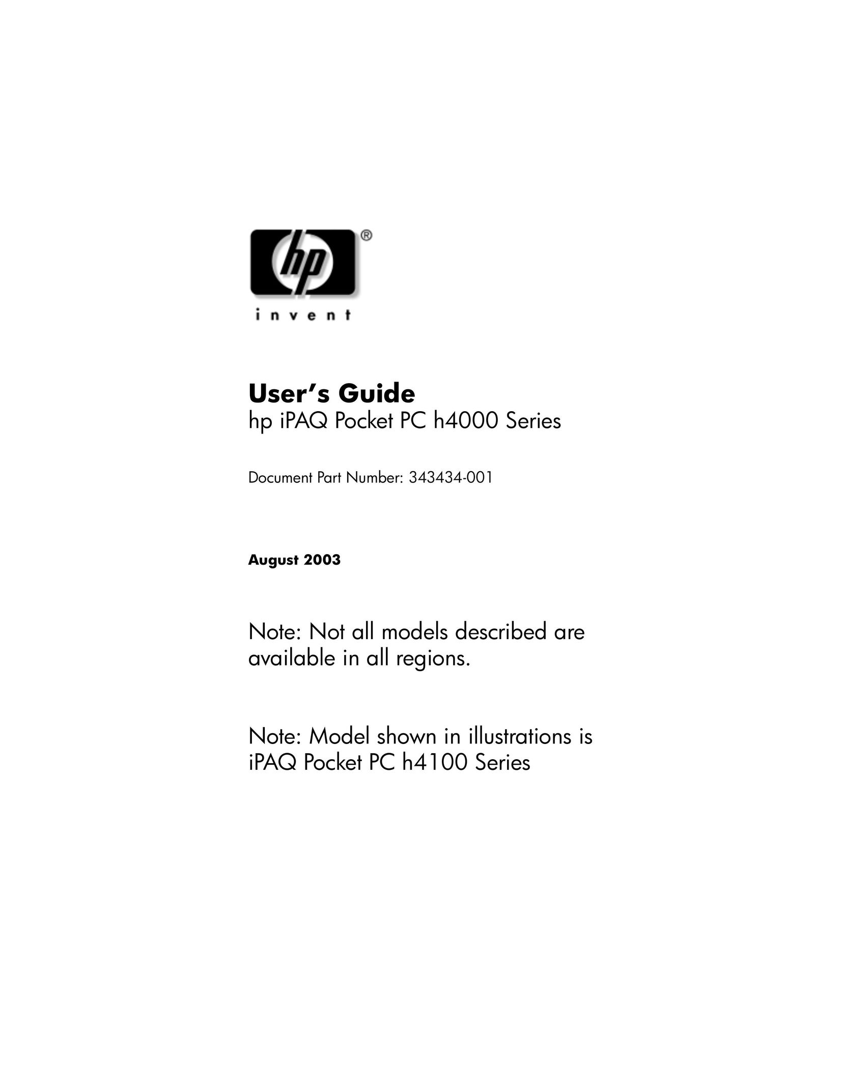 HP (Hewlett-Packard) h4000 Series PDAs & Smartphones User Manual