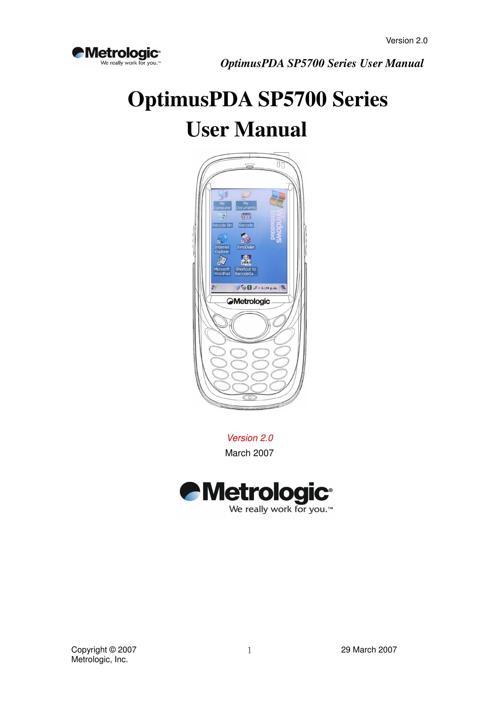 Metrologic Instruments SP5700 Series PDAs & Smartphones User Manual