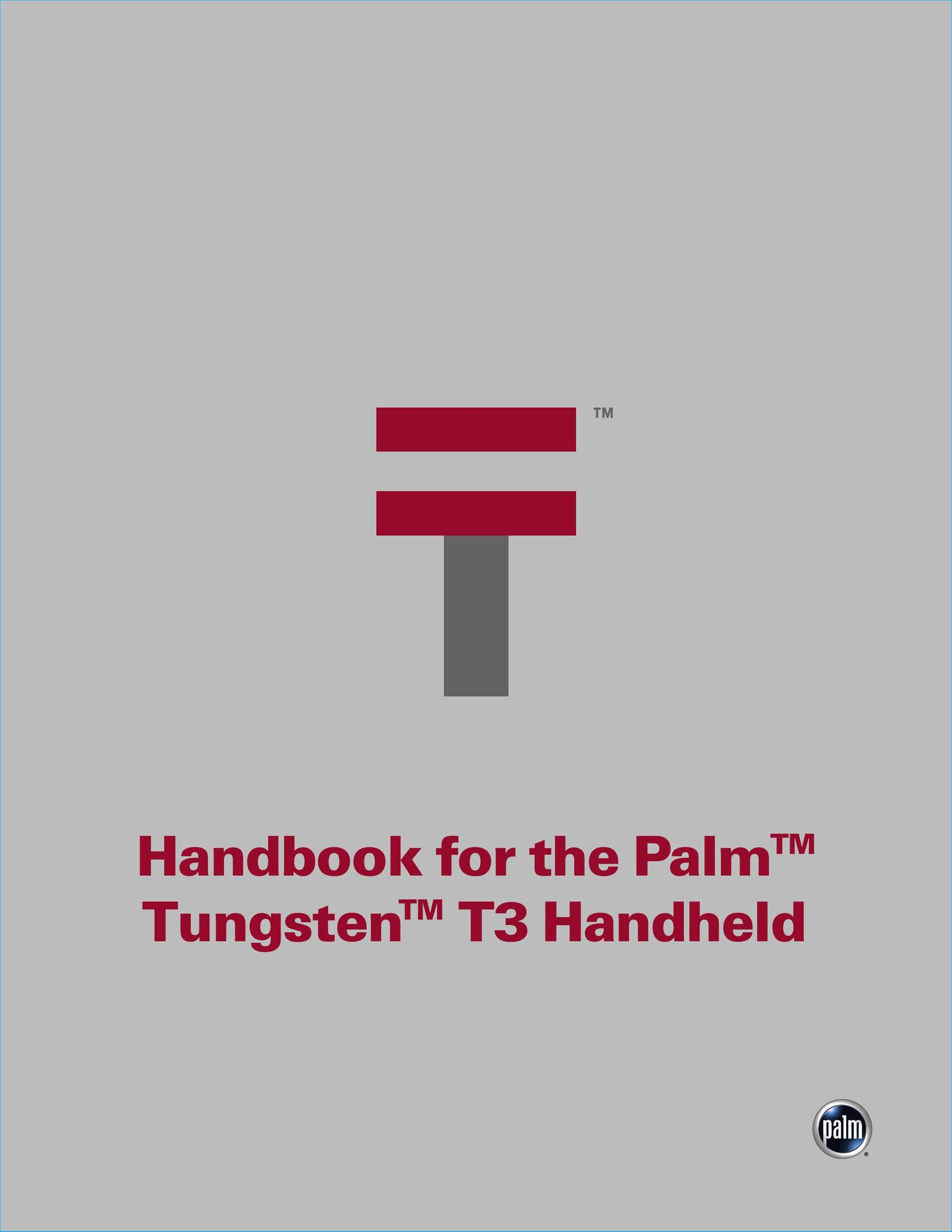 Palm T3 PDAs & Smartphones User Manual