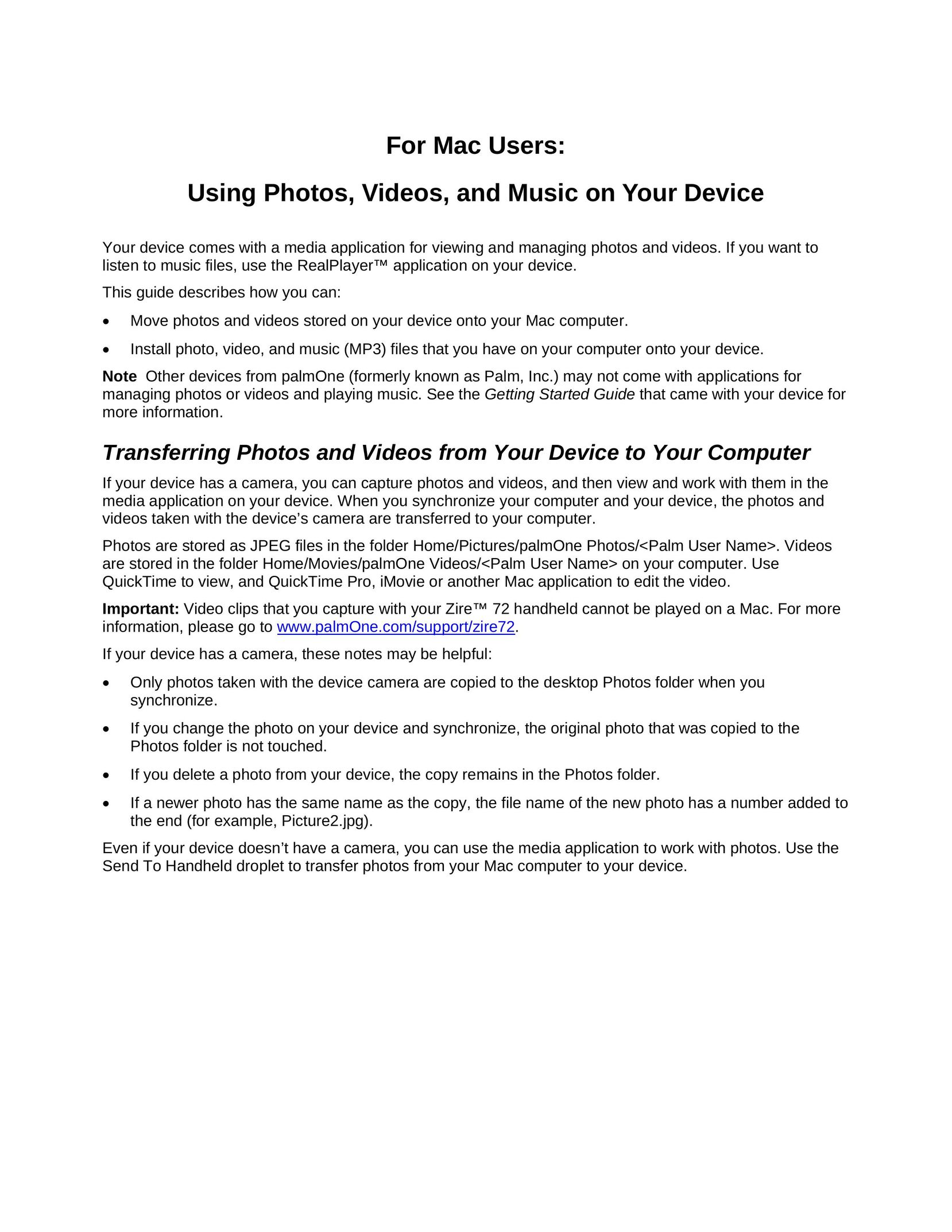 Palm T5 PDAs & Smartphones User Manual