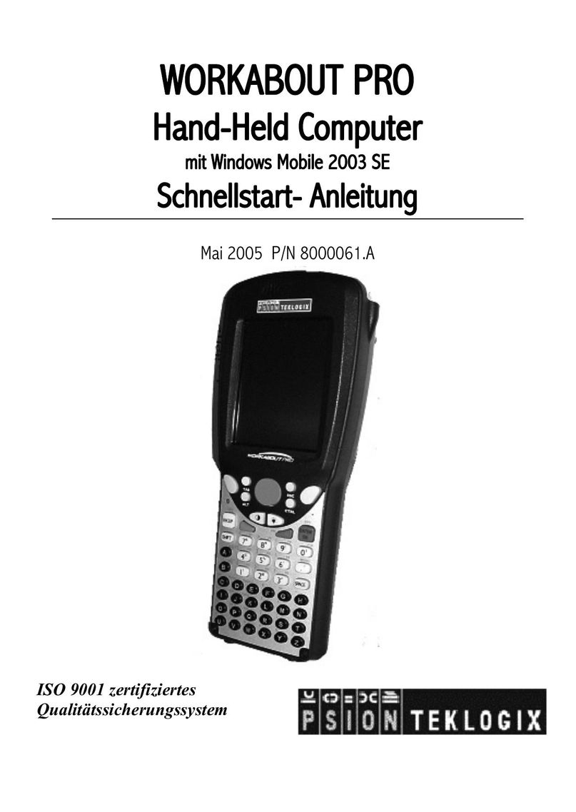 Psion Teklogix 7525 PDAs & Smartphones User Manual