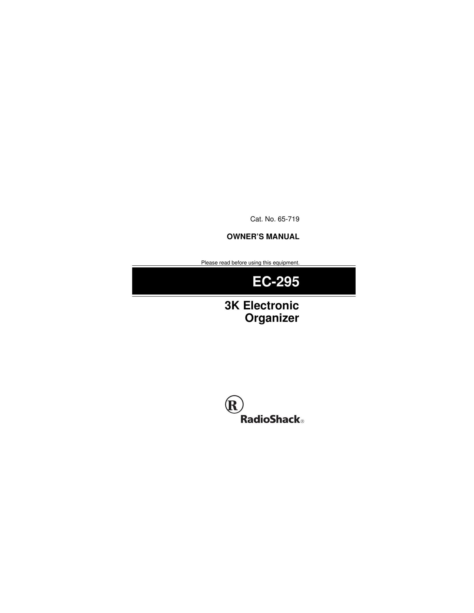 Radio Shack EC-295 PDAs & Smartphones User Manual