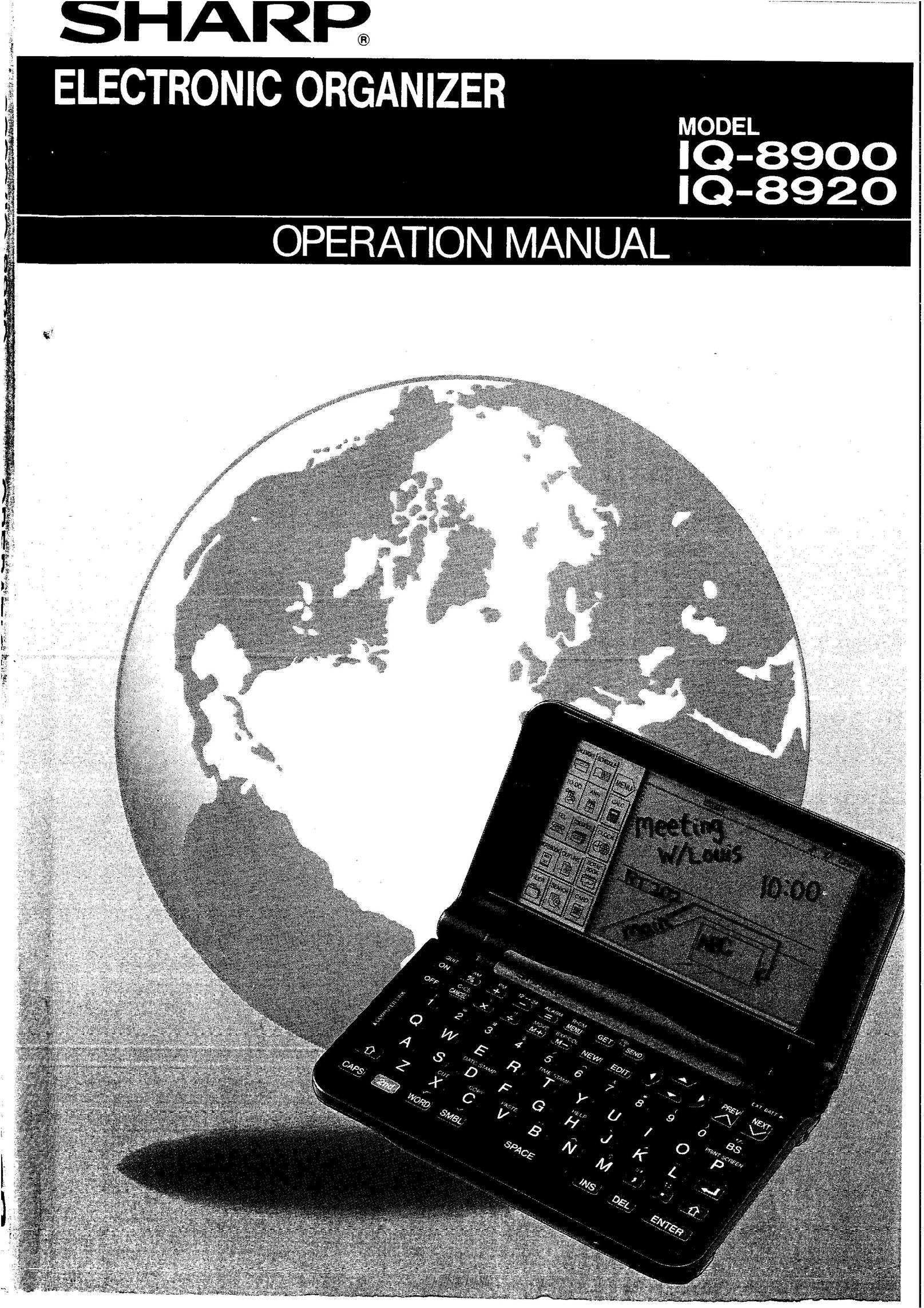 Sharp IQ-8900 PDAs & Smartphones User Manual