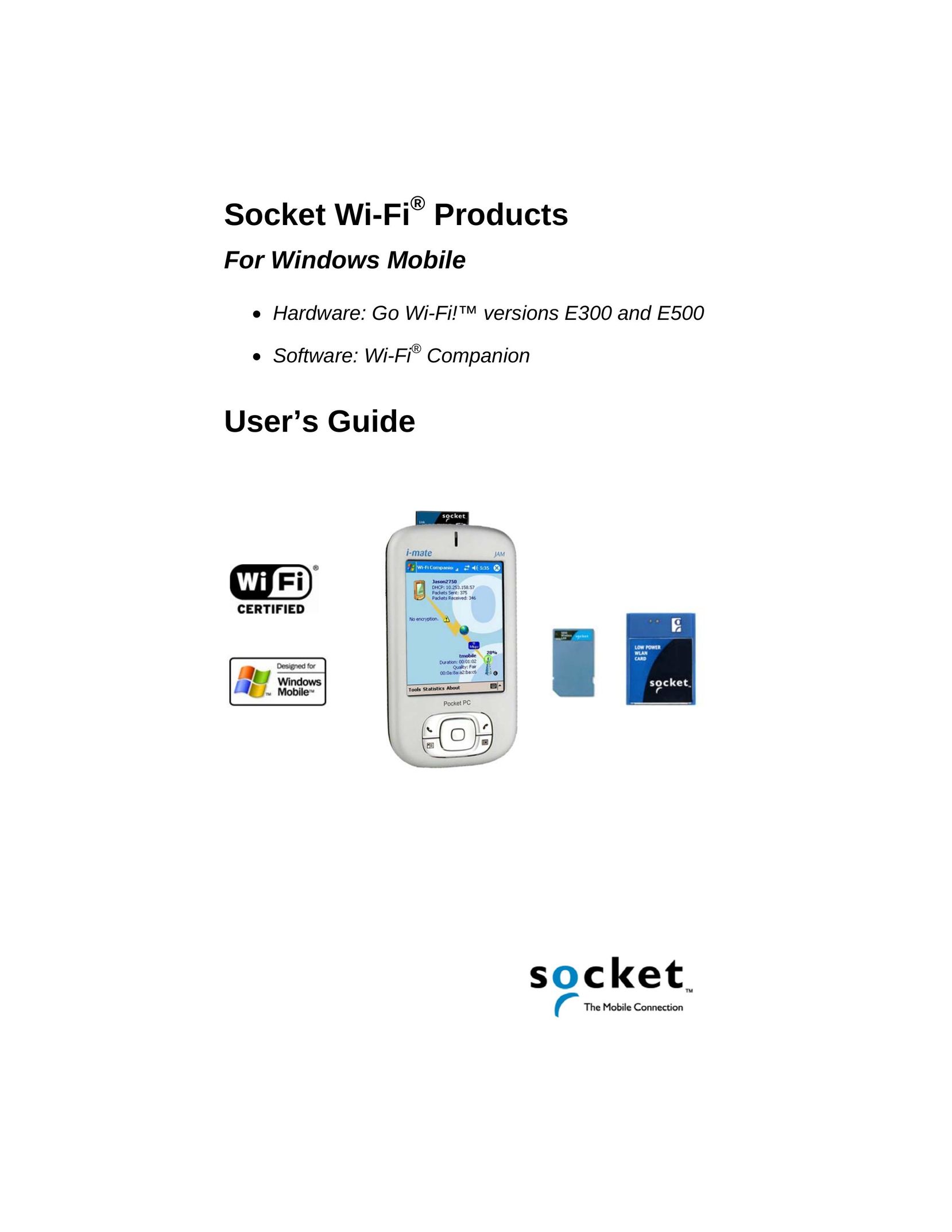 Socket Mobile E500 PDAs & Smartphones User Manual