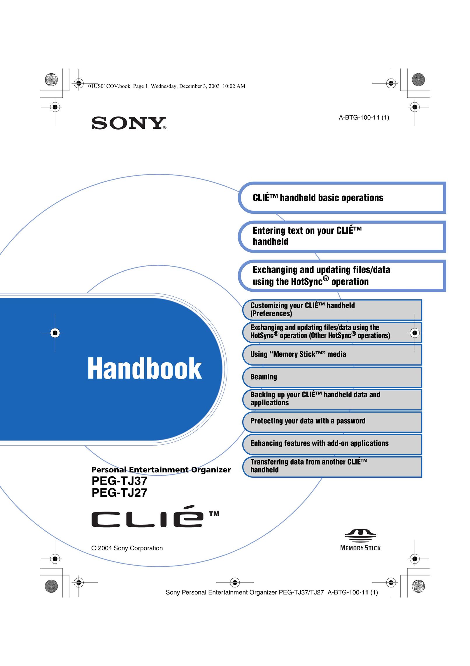 Sony PEG-TJ27 PDAs & Smartphones User Manual