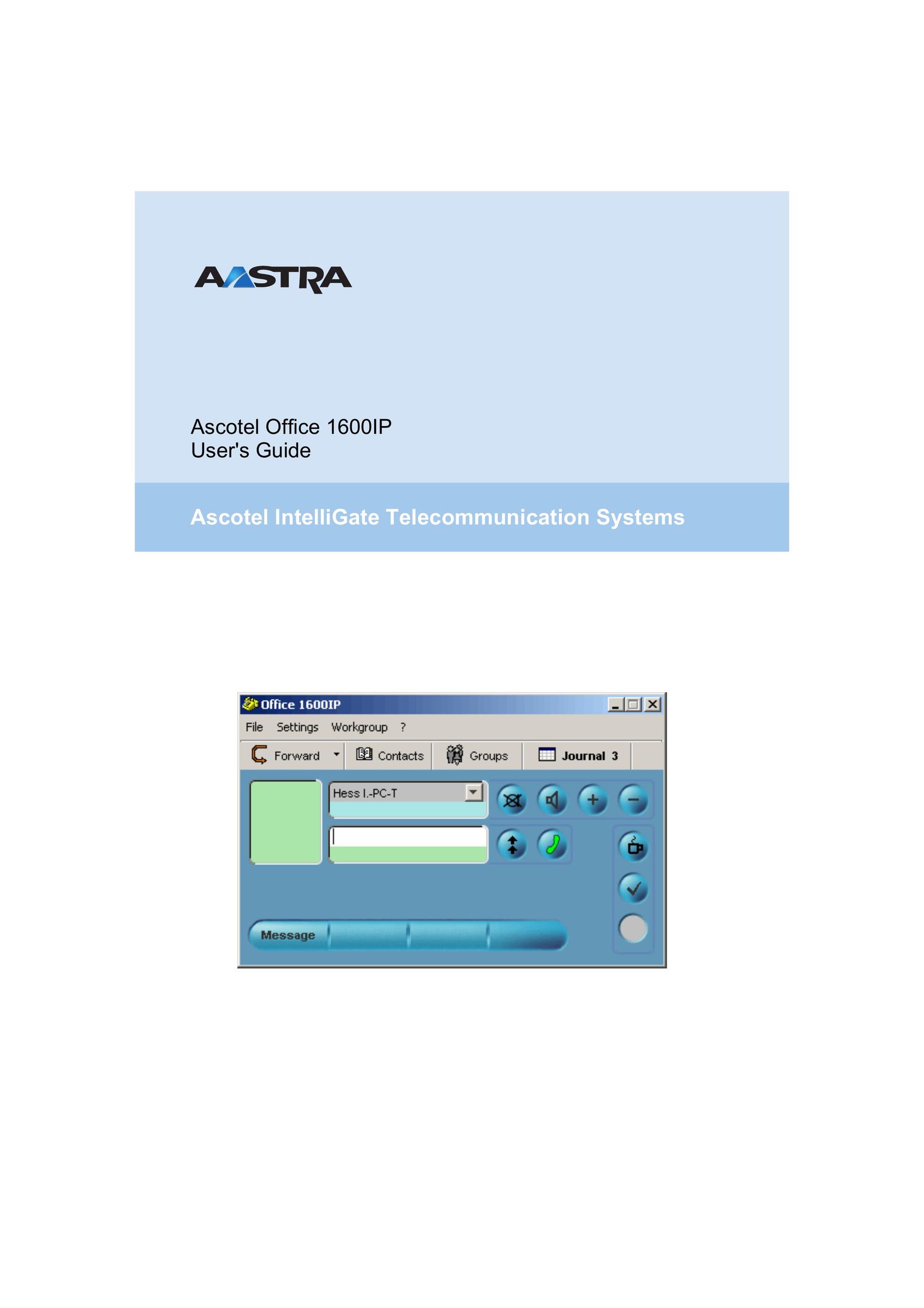 Aastra Telecom 1600IP Telephone User Manual