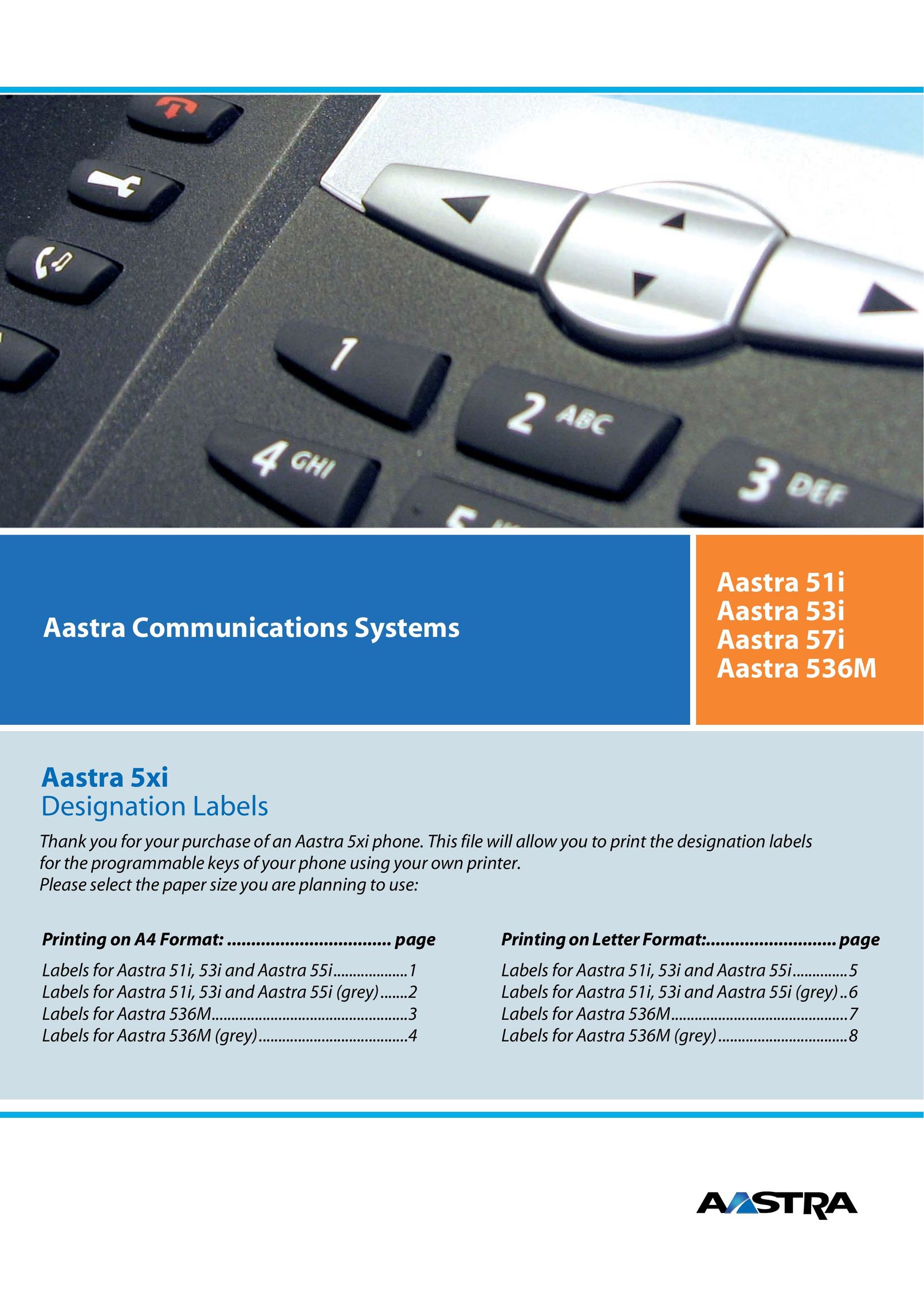 Aastra Telecom 536M Telephone User Manual