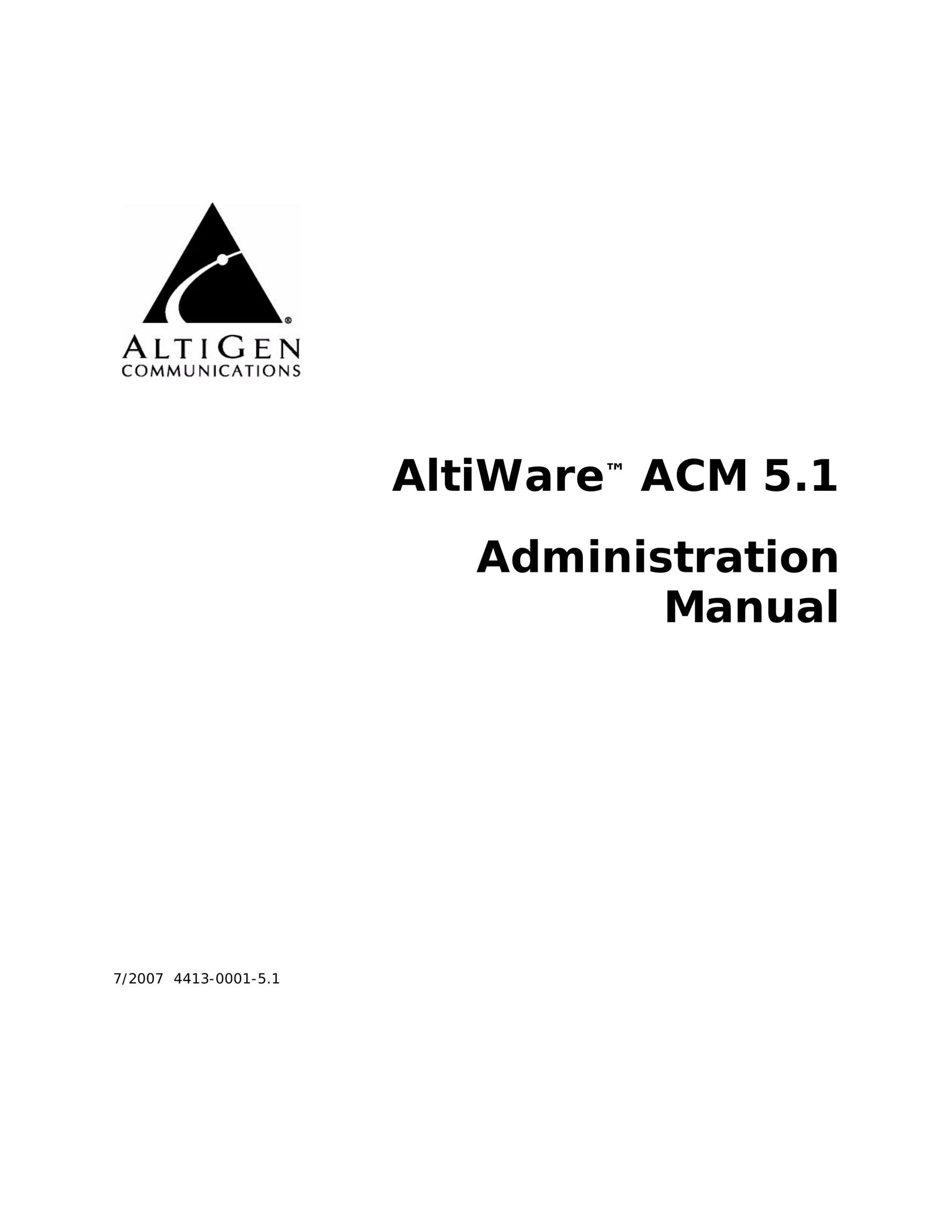 AltiGen comm ACM 5.1 Telephone User Manual