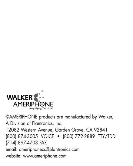 Ameriphone HA30 Telephone User Manual
