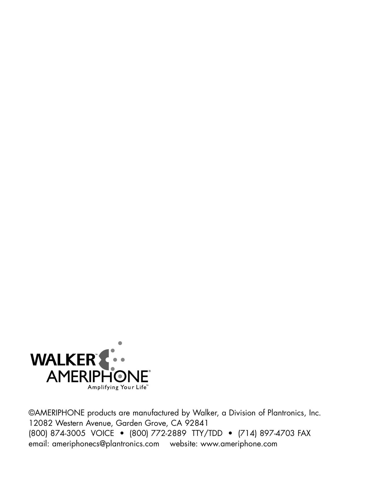 Ameriphone XL-40 Telephone User Manual