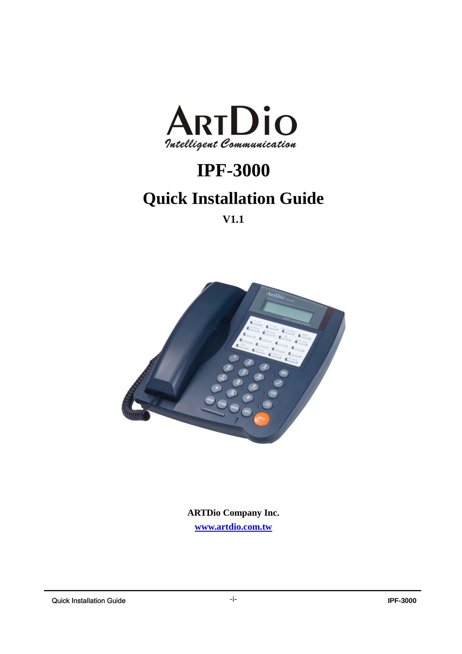 ArtDio IPF-3000 Telephone User Manual