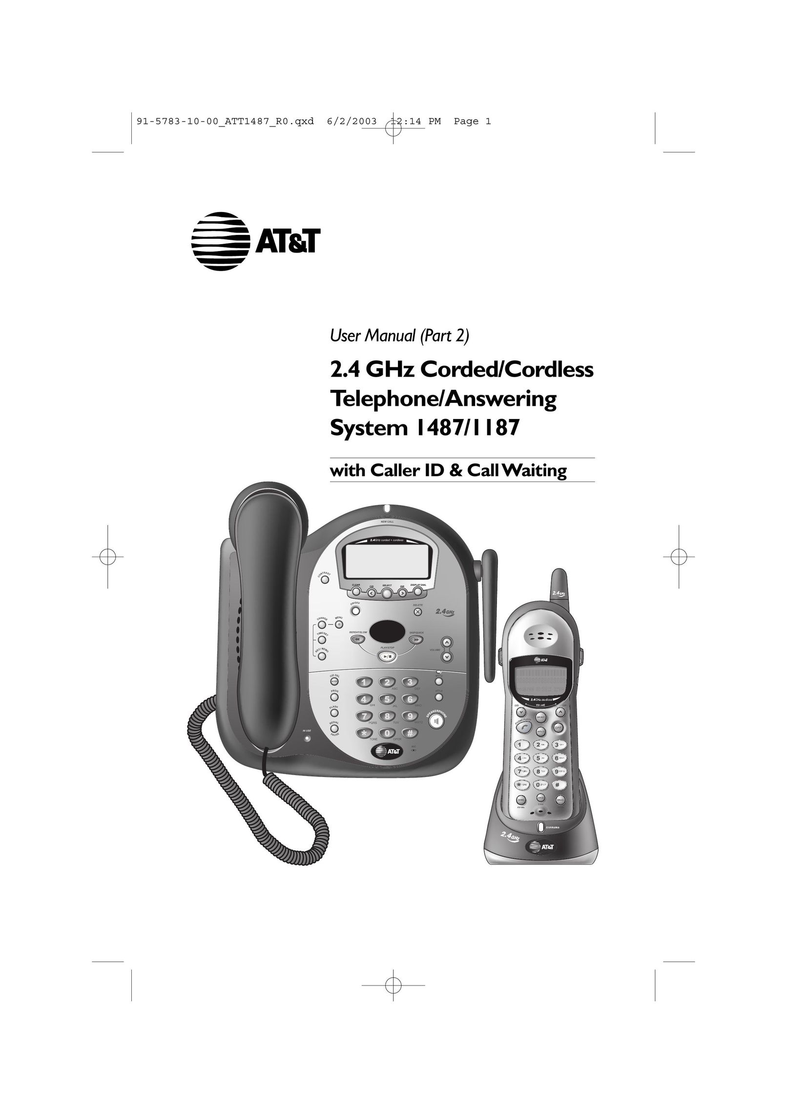 AT&T 1187 Telephone User Manual