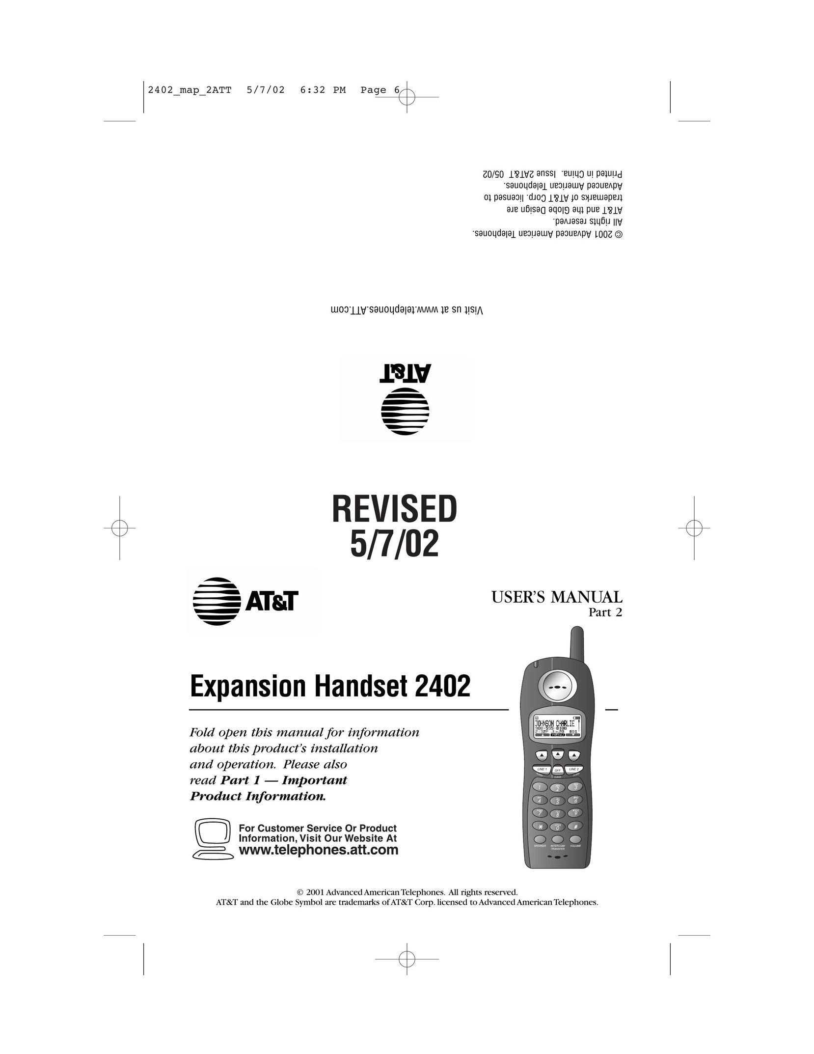 AT&T 2402 Telephone User Manual