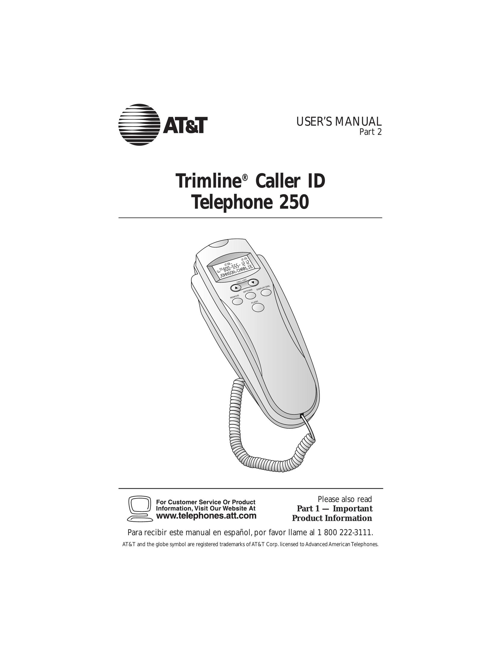 AT&T 250 Telephone User Manual