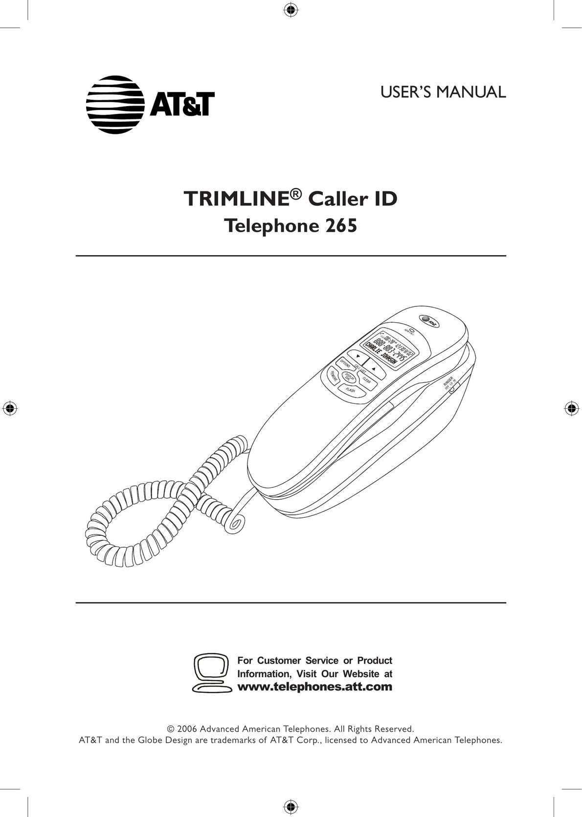 AT&T 265 Telephone User Manual